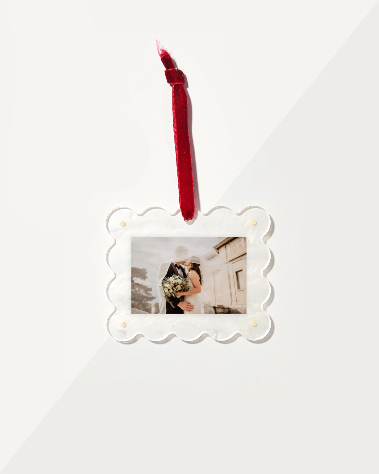 Pearl White Frame Ornament