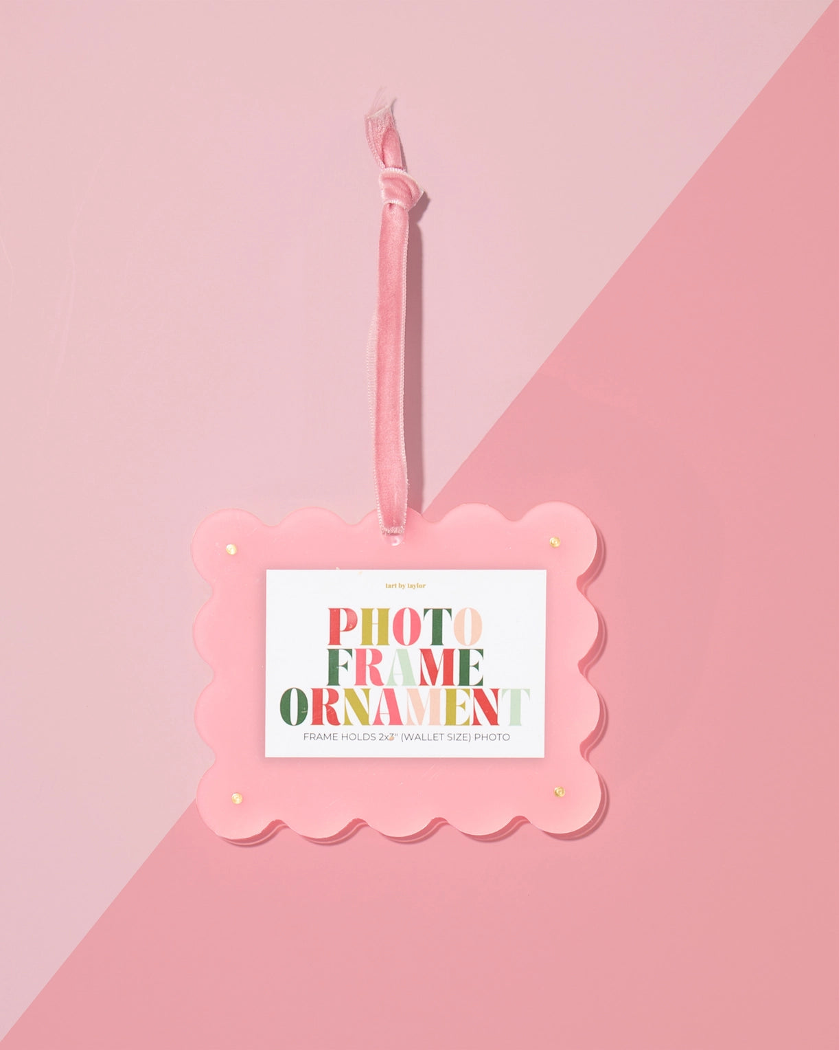 Light Pink Acrylic Frame Ornament