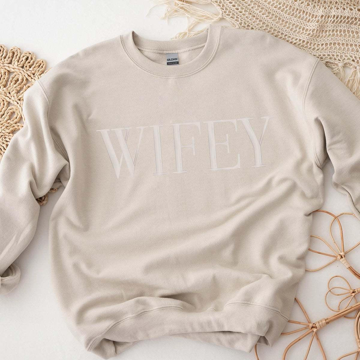 Wifey Embroidered Sweatshirt