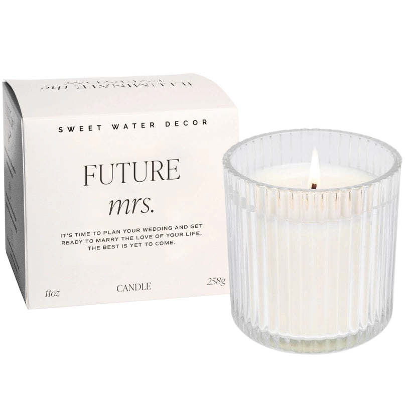 Future Mrs. Soy Candle - Ribbed Glass