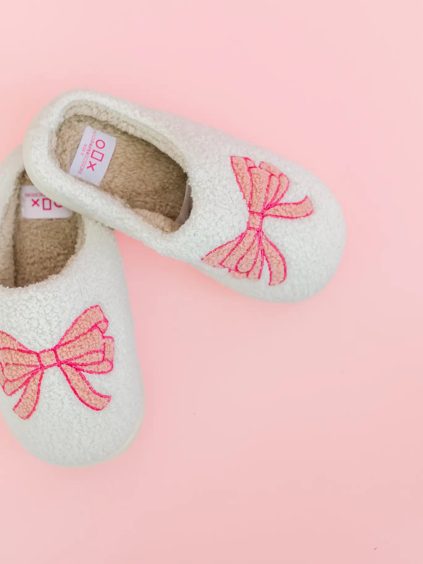 Pink Bow Slippers
