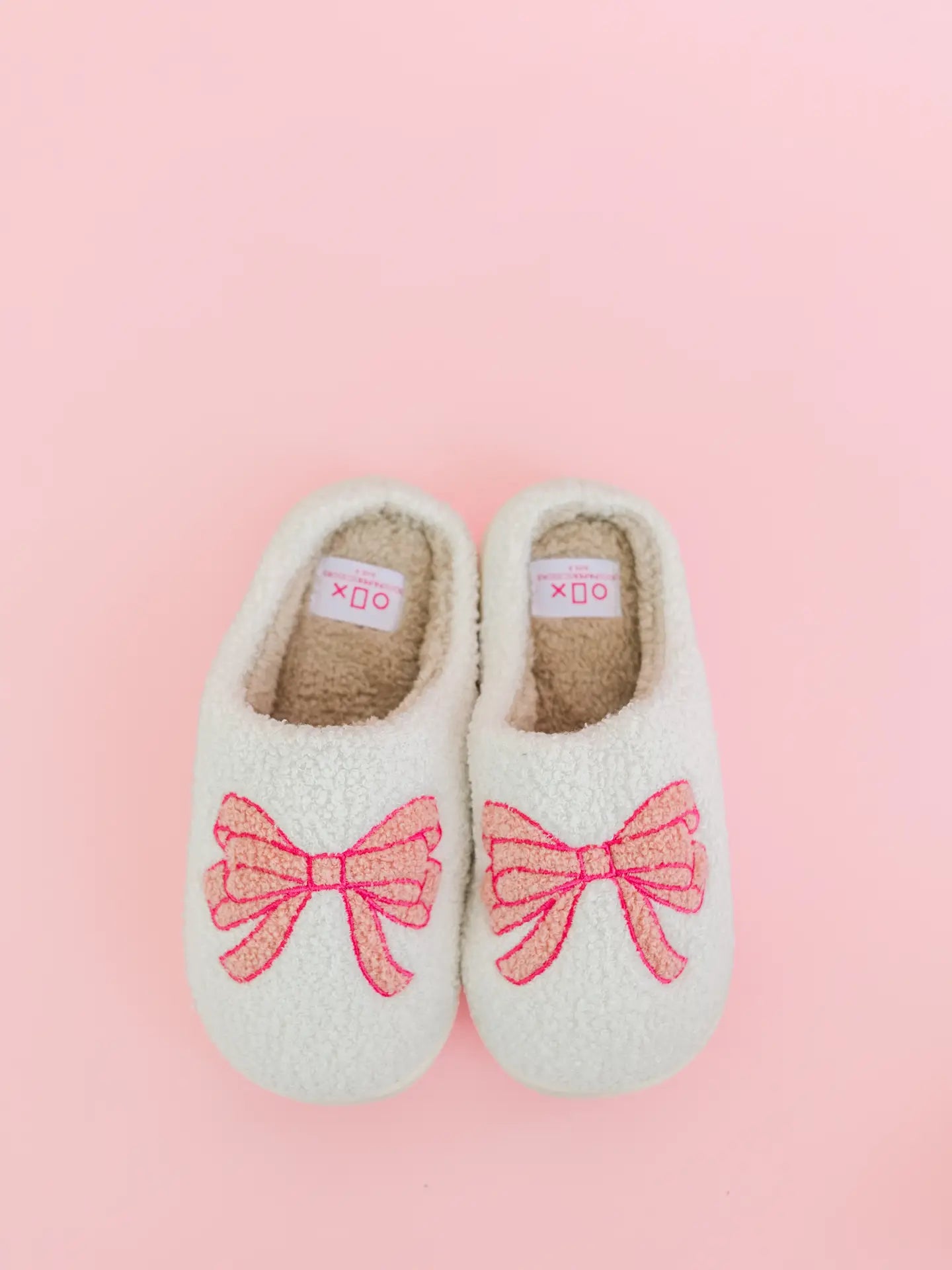 Pink Bow Slippers