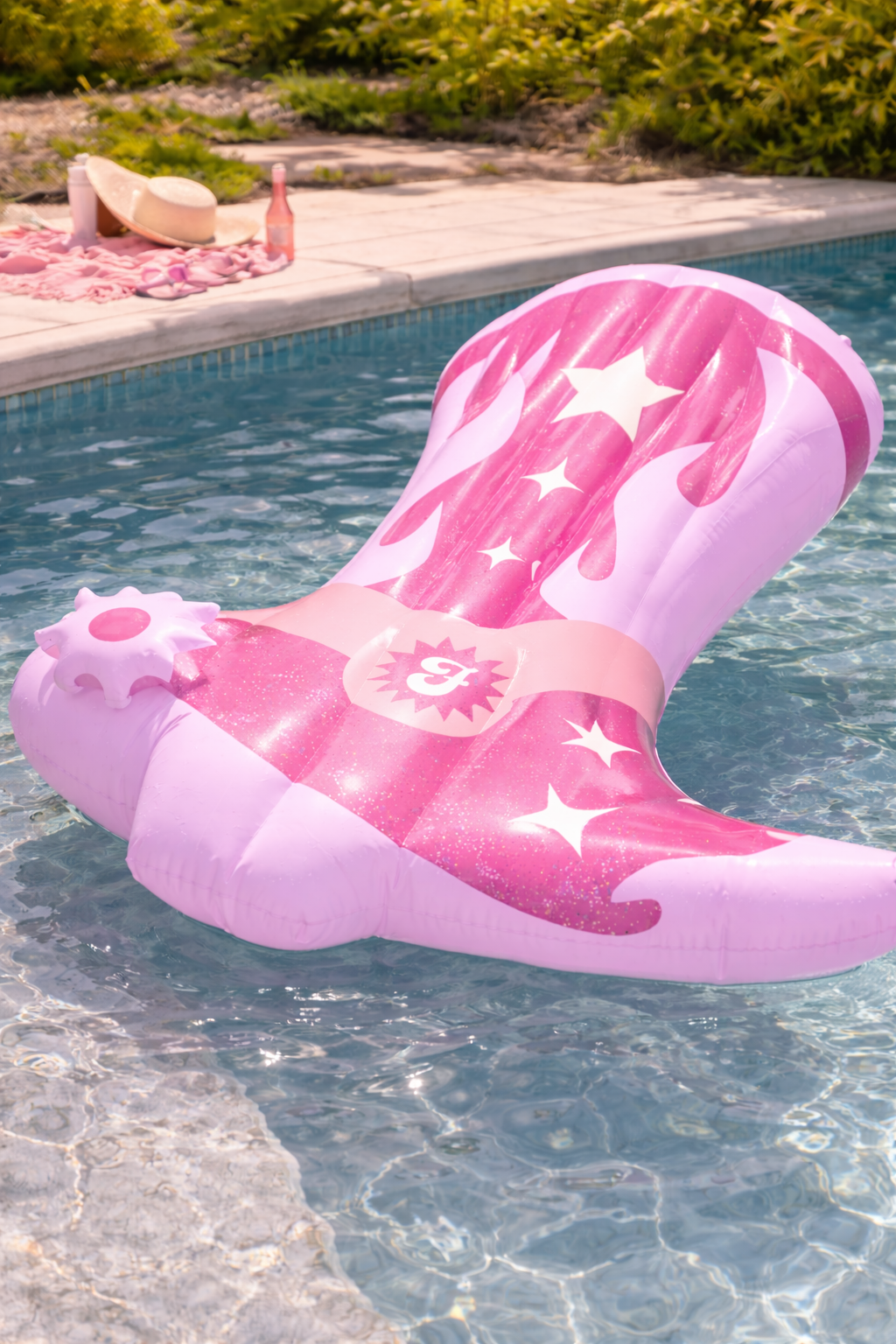 Pink Boot Pool Float - 6 ft Inflatable Float