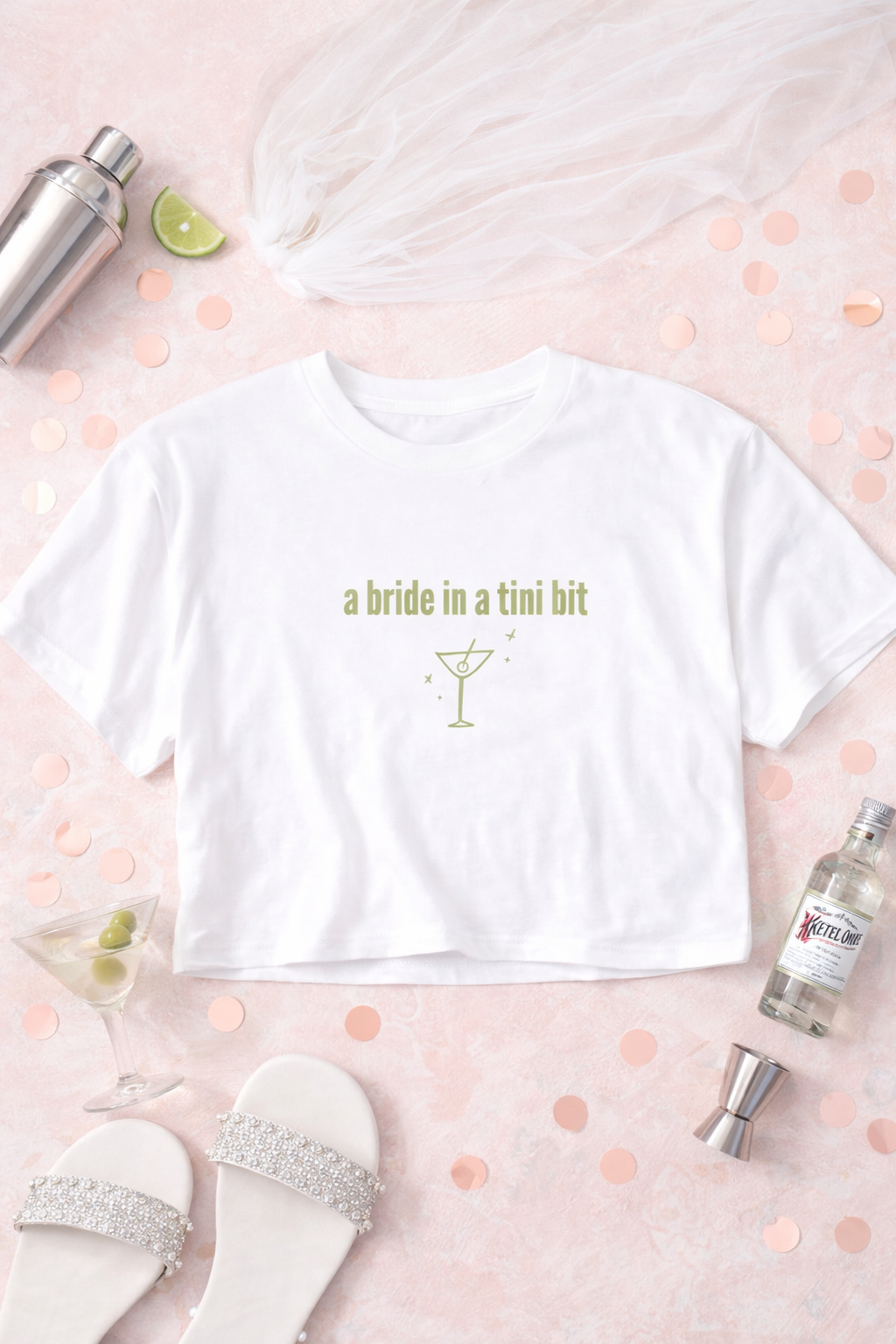 A bride in a tini bit