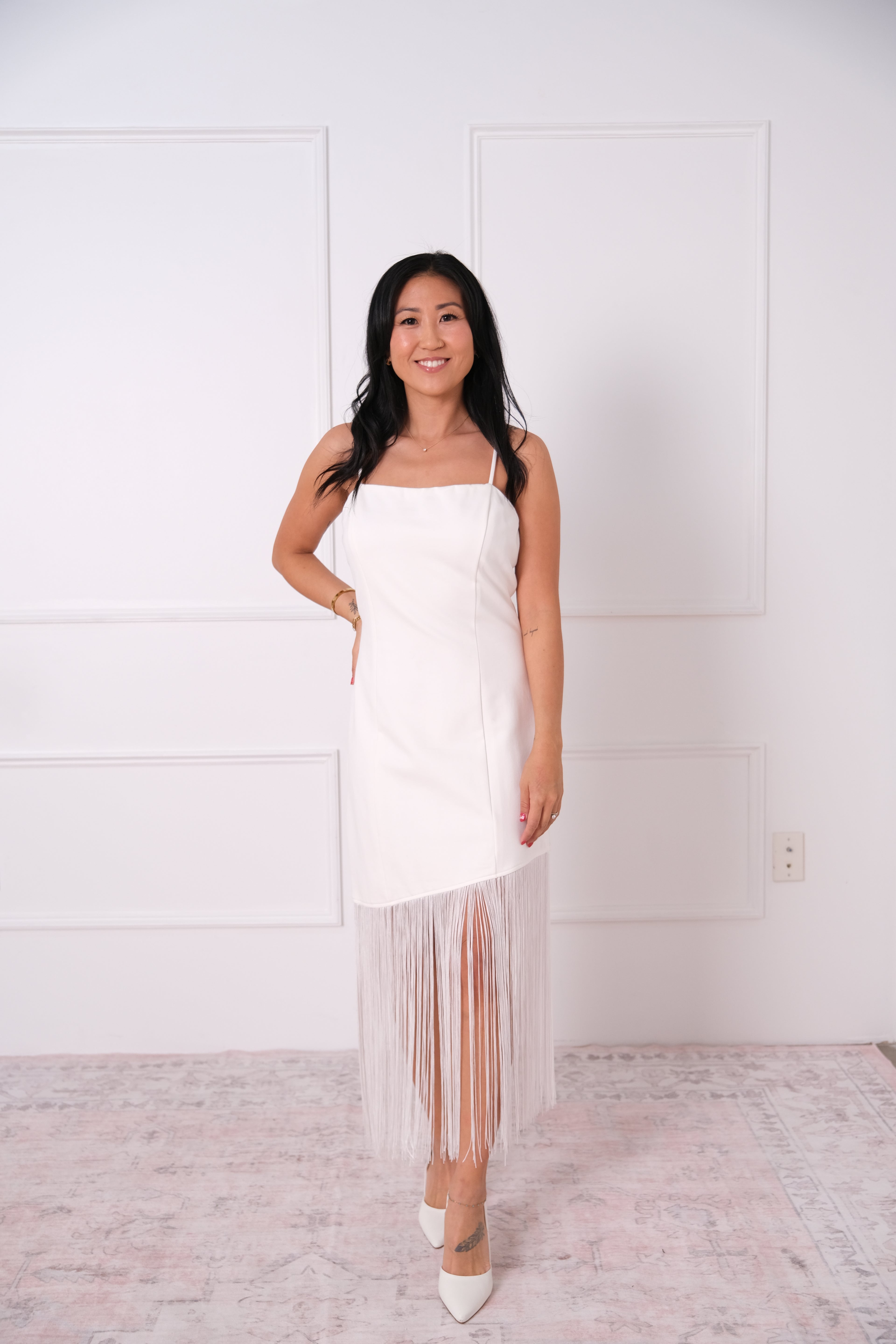 Fringe Bodycon Midi Dress