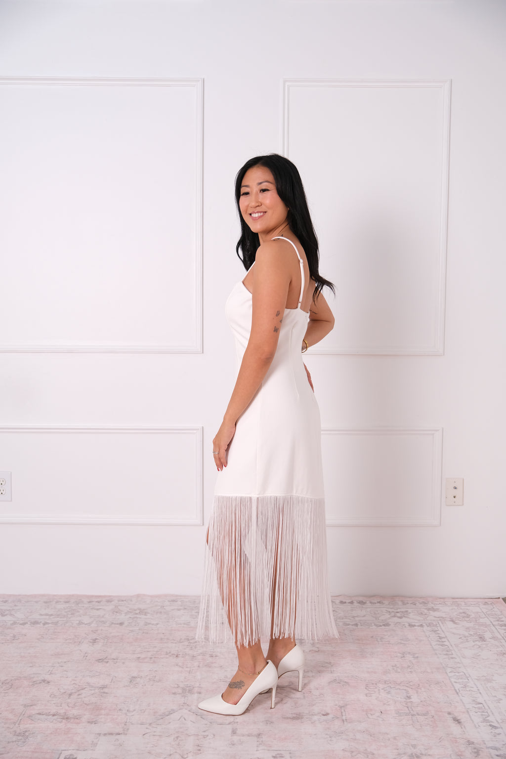 Fringe Bodycon Midi Dress