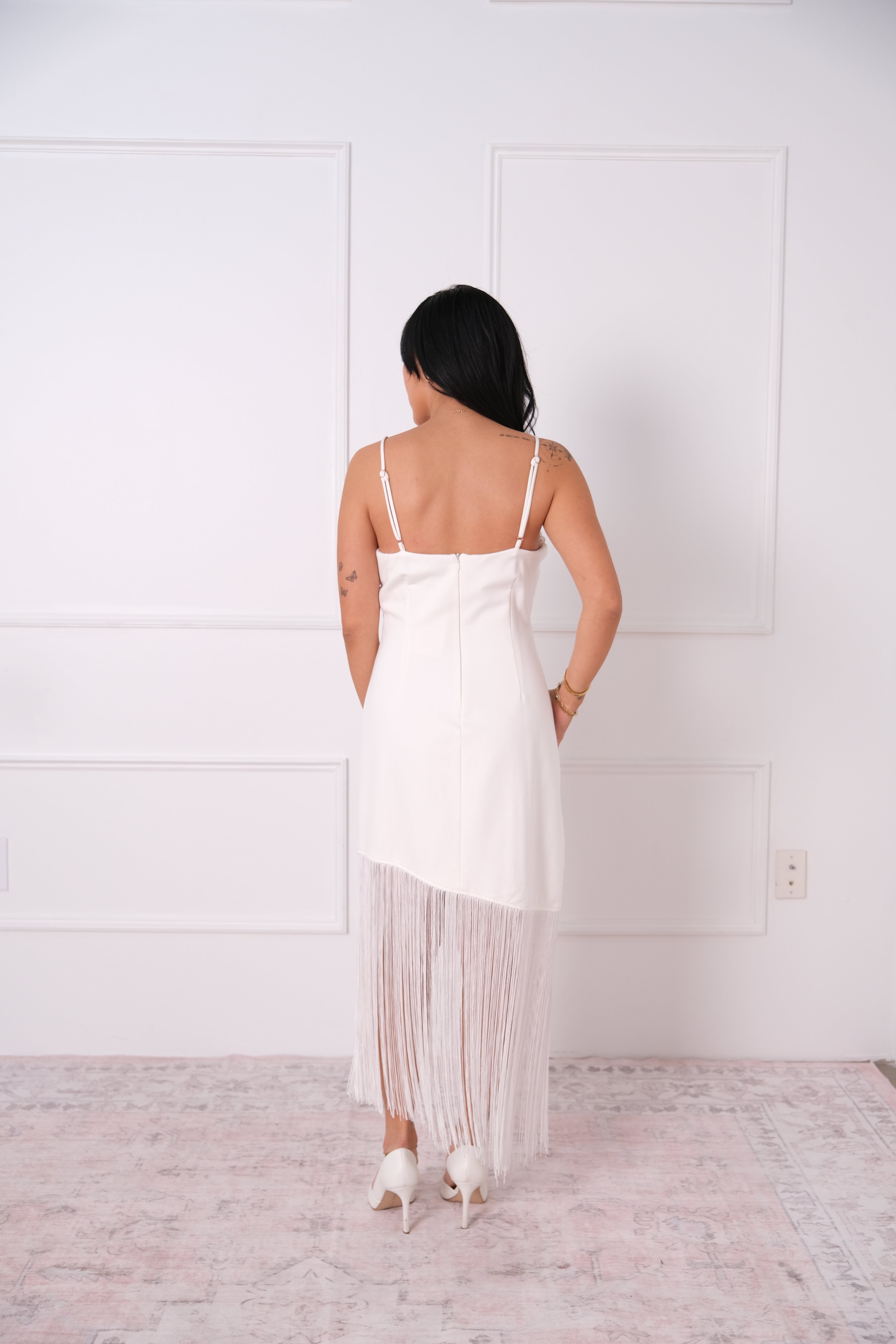 Fringe Bodycon Midi Dress