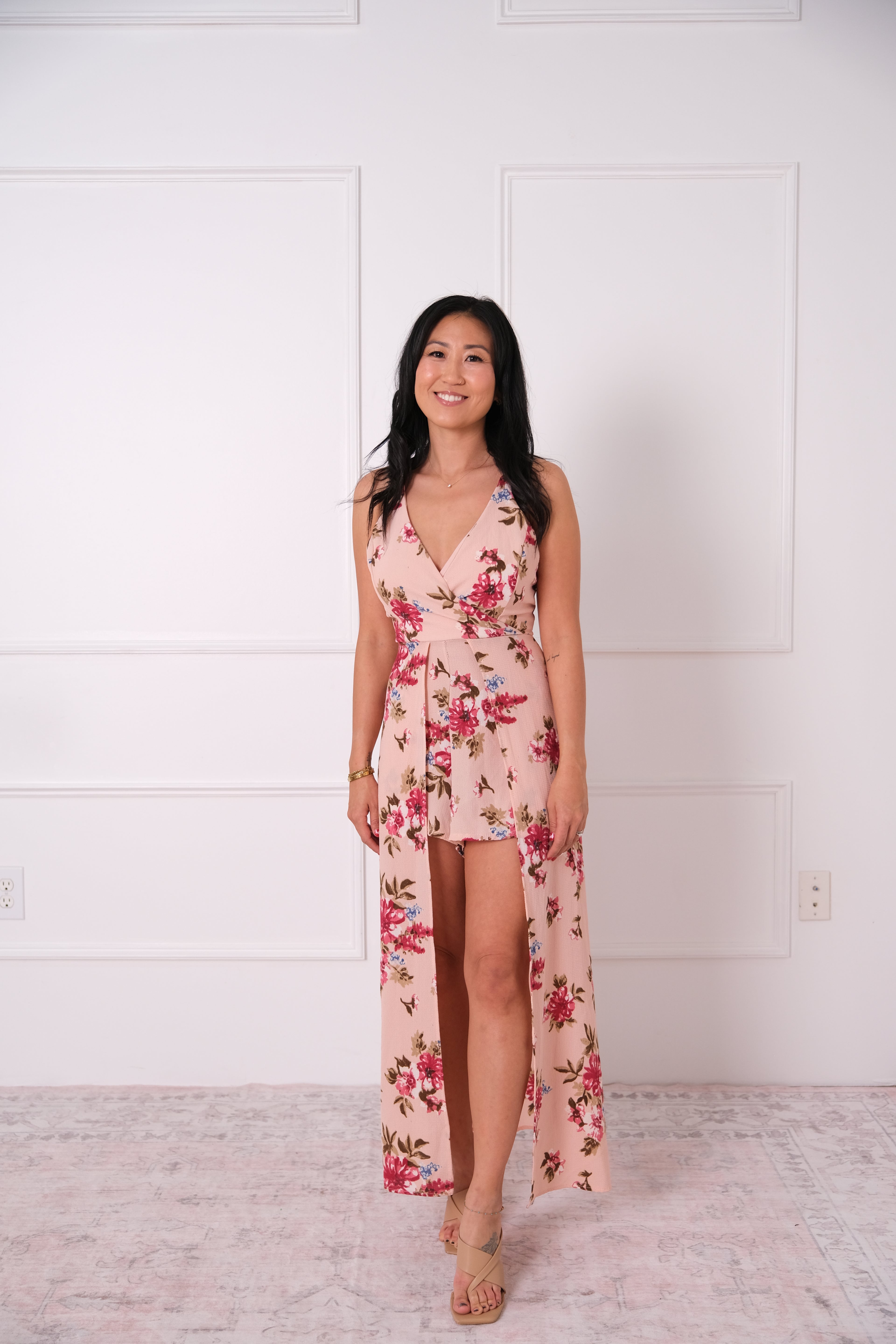 Blush Garden Wrap Midi