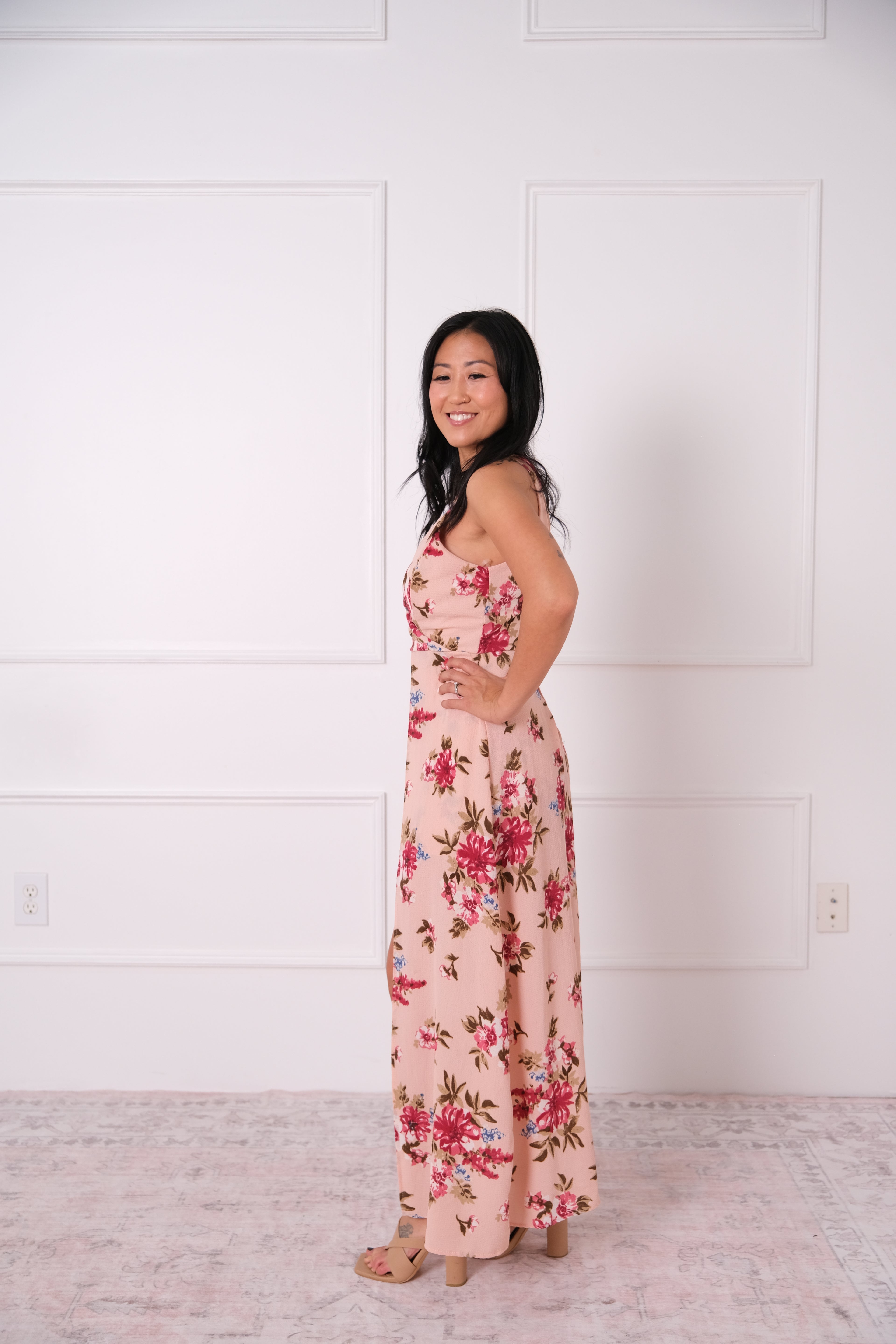 Blush Garden Wrap Midi