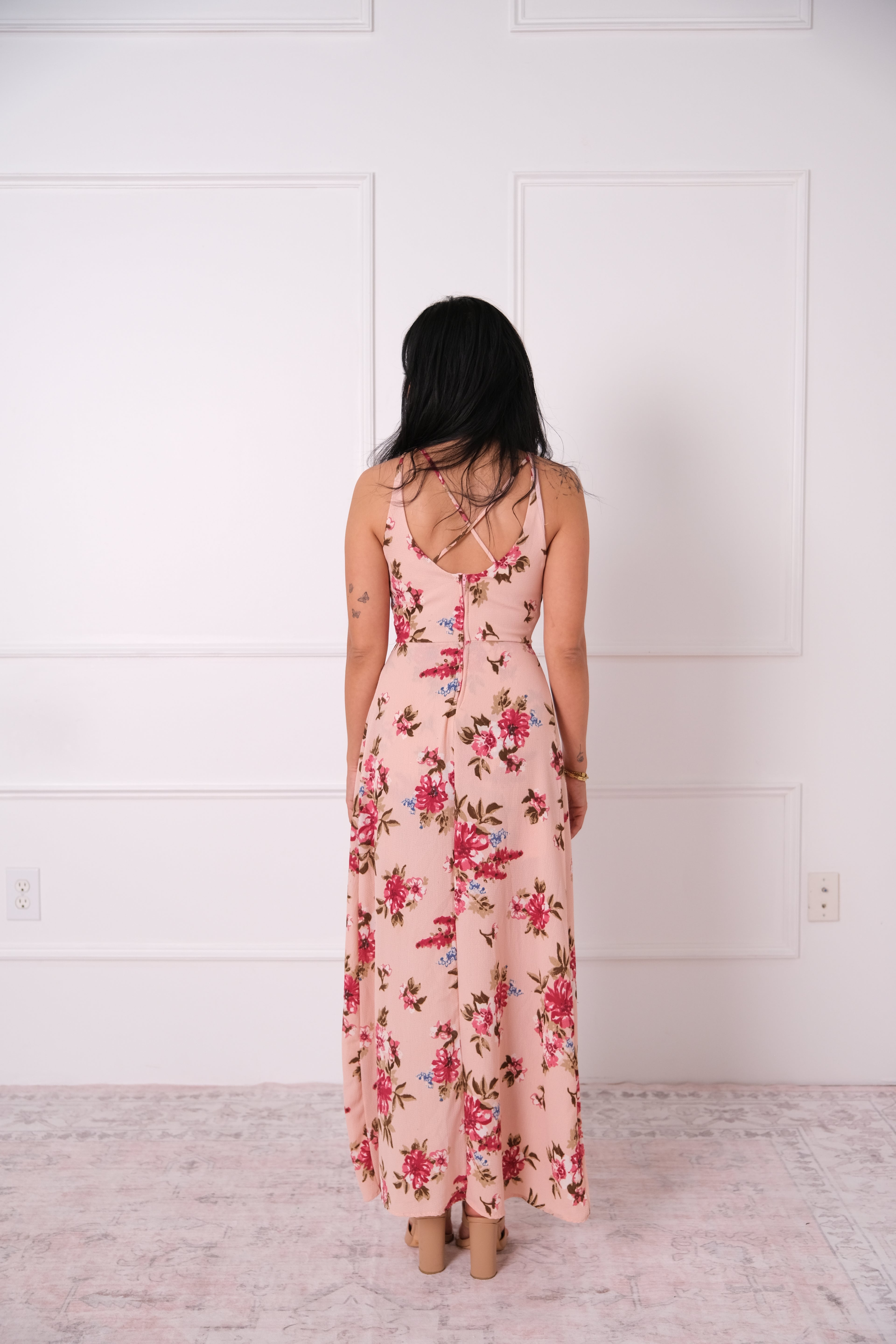 Blush Garden Wrap Midi