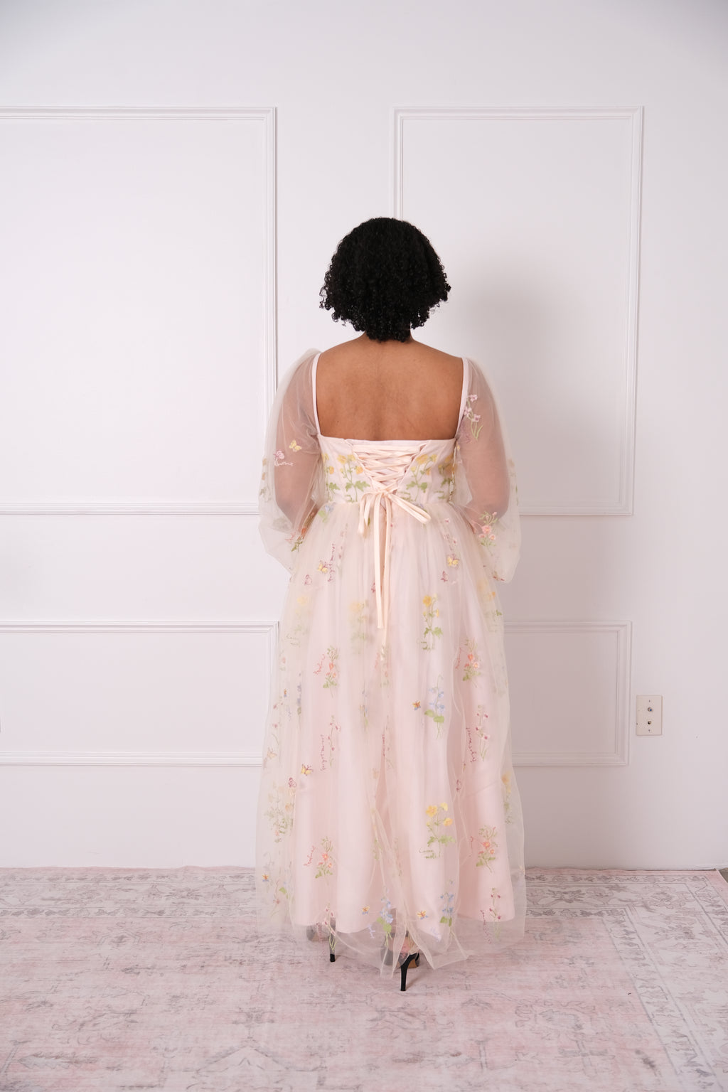 Soft Bloom Midi Dress
