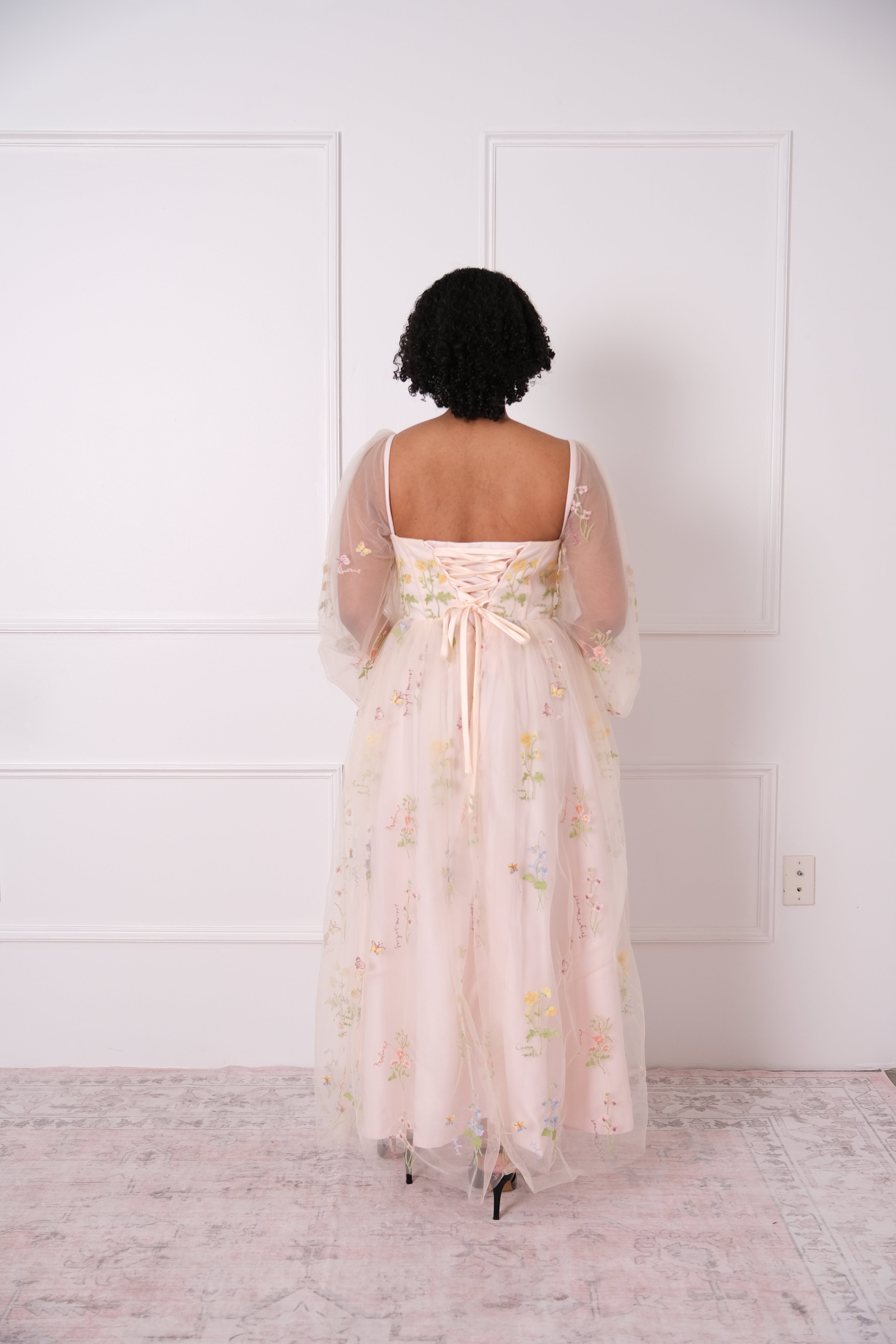 Soft Bloom Midi Dress