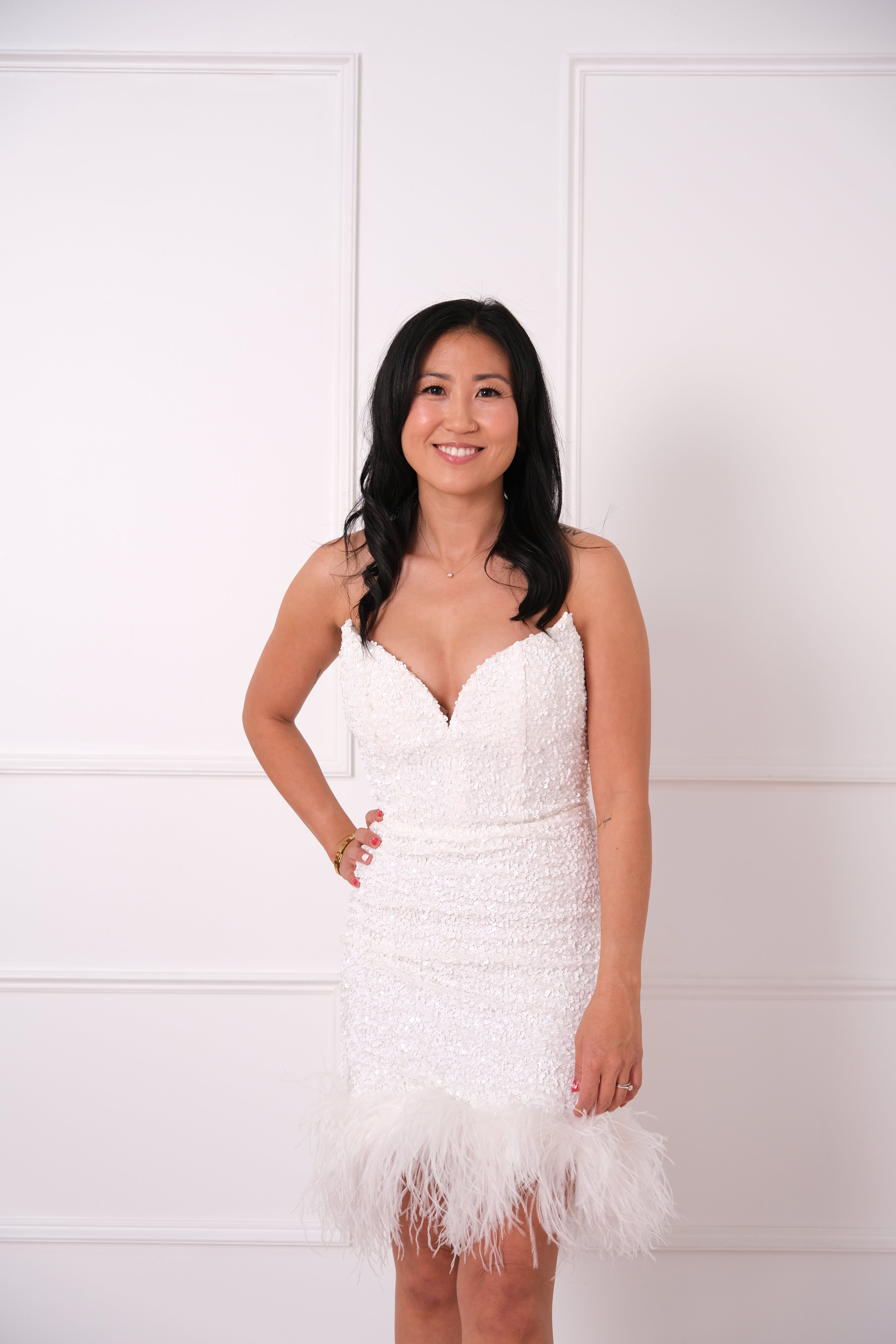 Moda Glam Ziva Strapless Sequin Mini