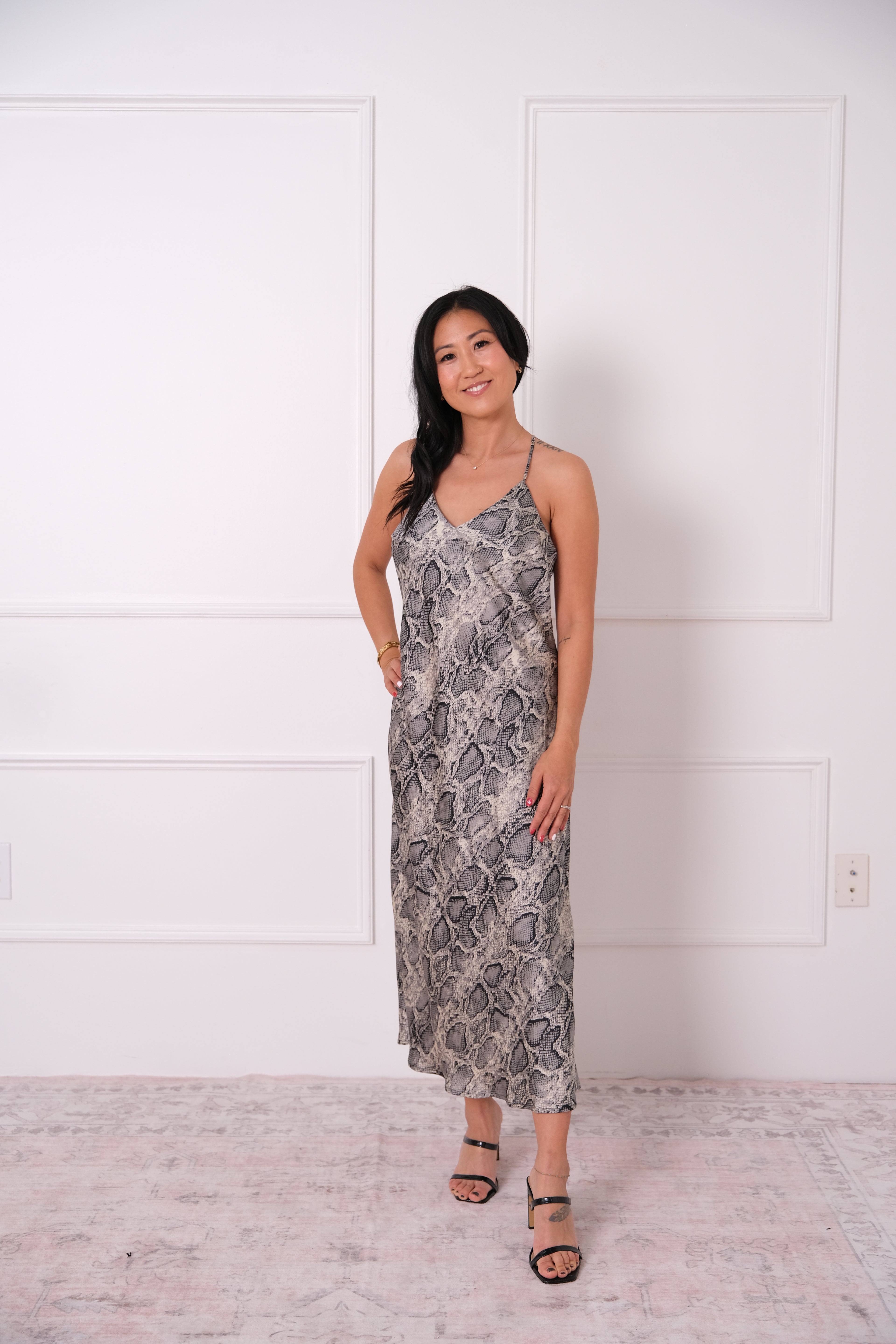 Serpent Slip Midi Dress