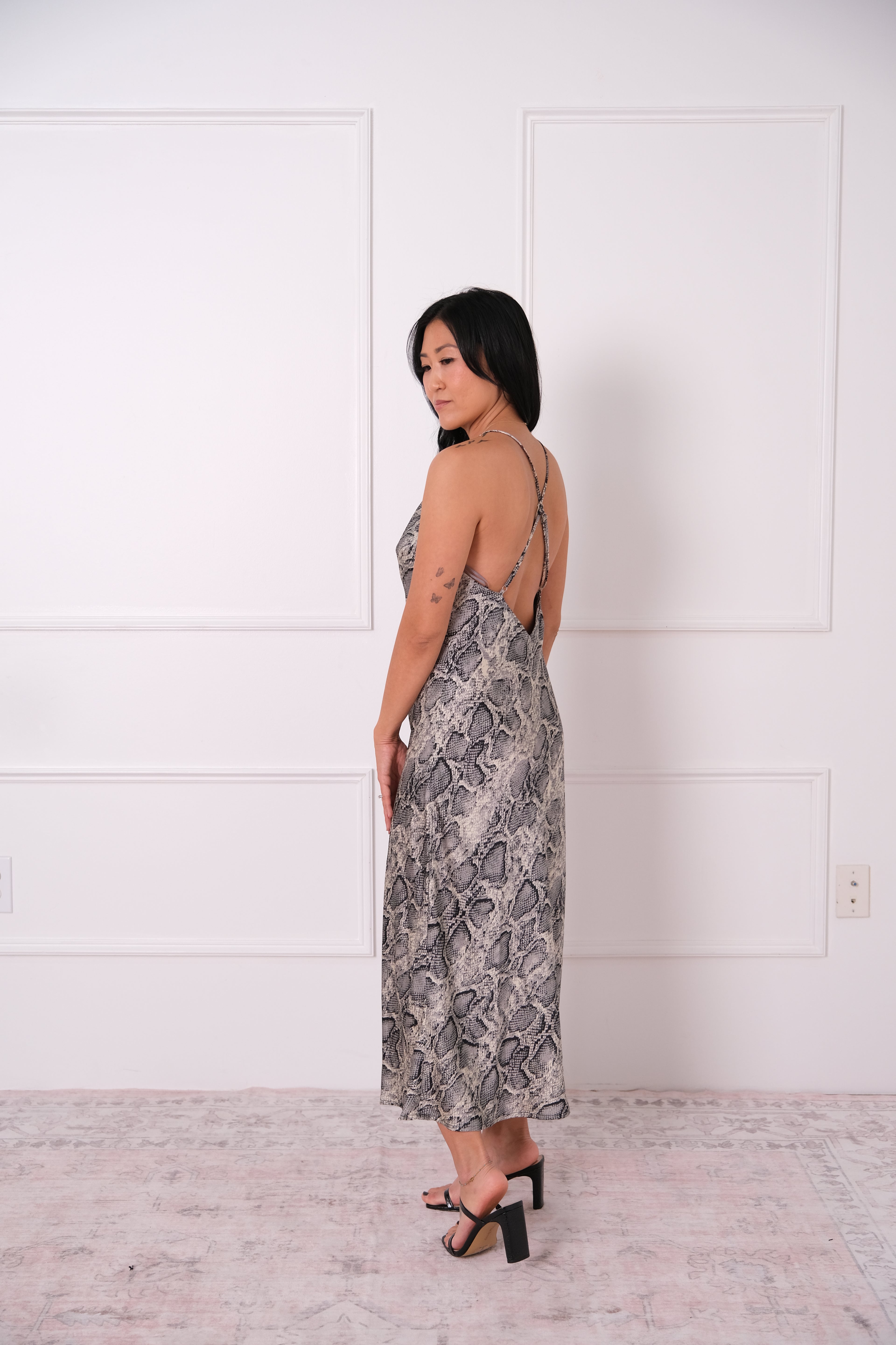 Serpent Slip Midi Dress