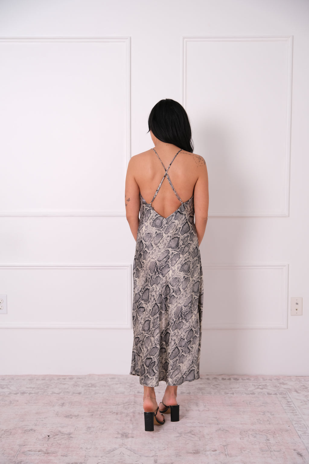 Serpent Slip Midi Dress