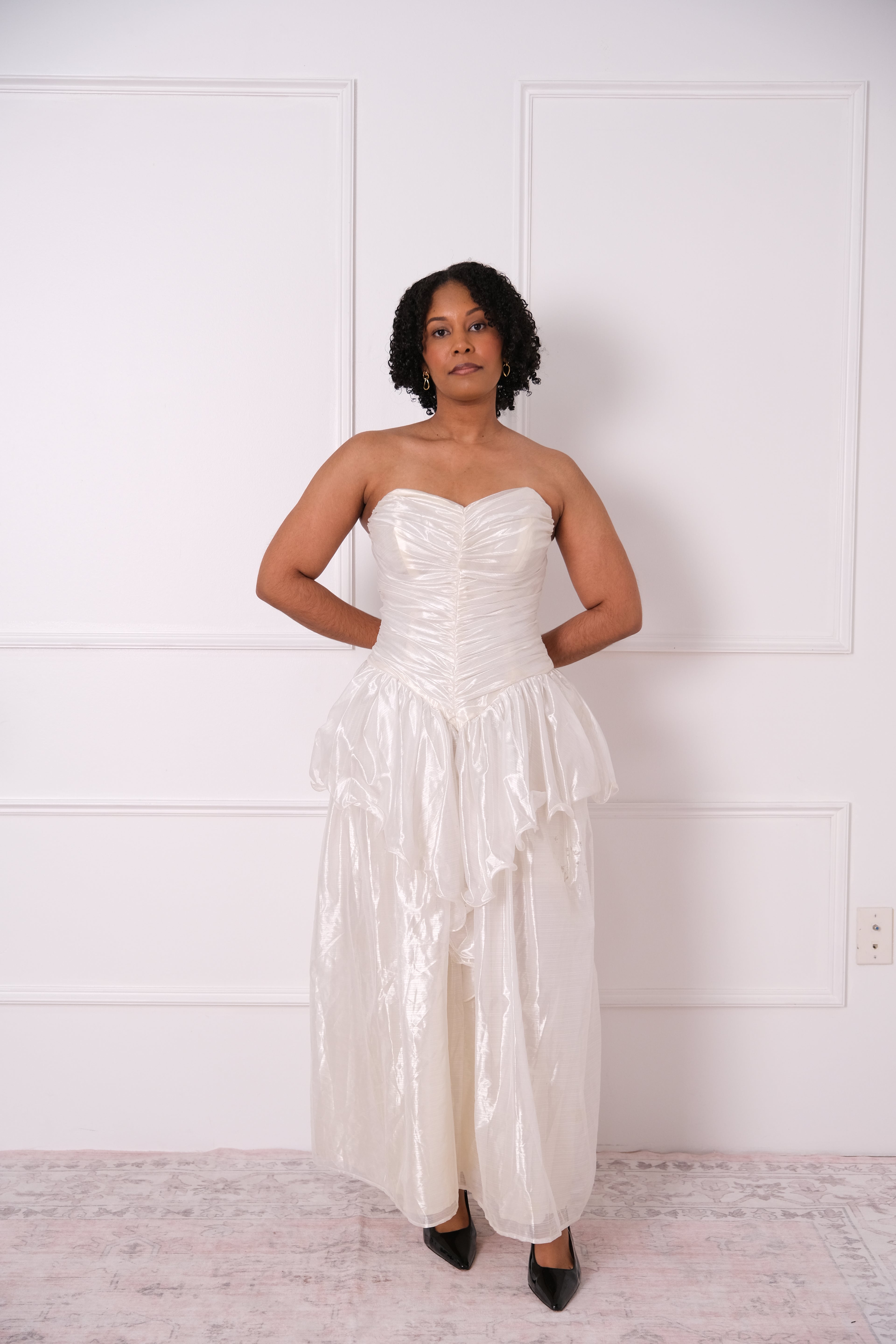 Vintage Organza Drop-Waist Gown