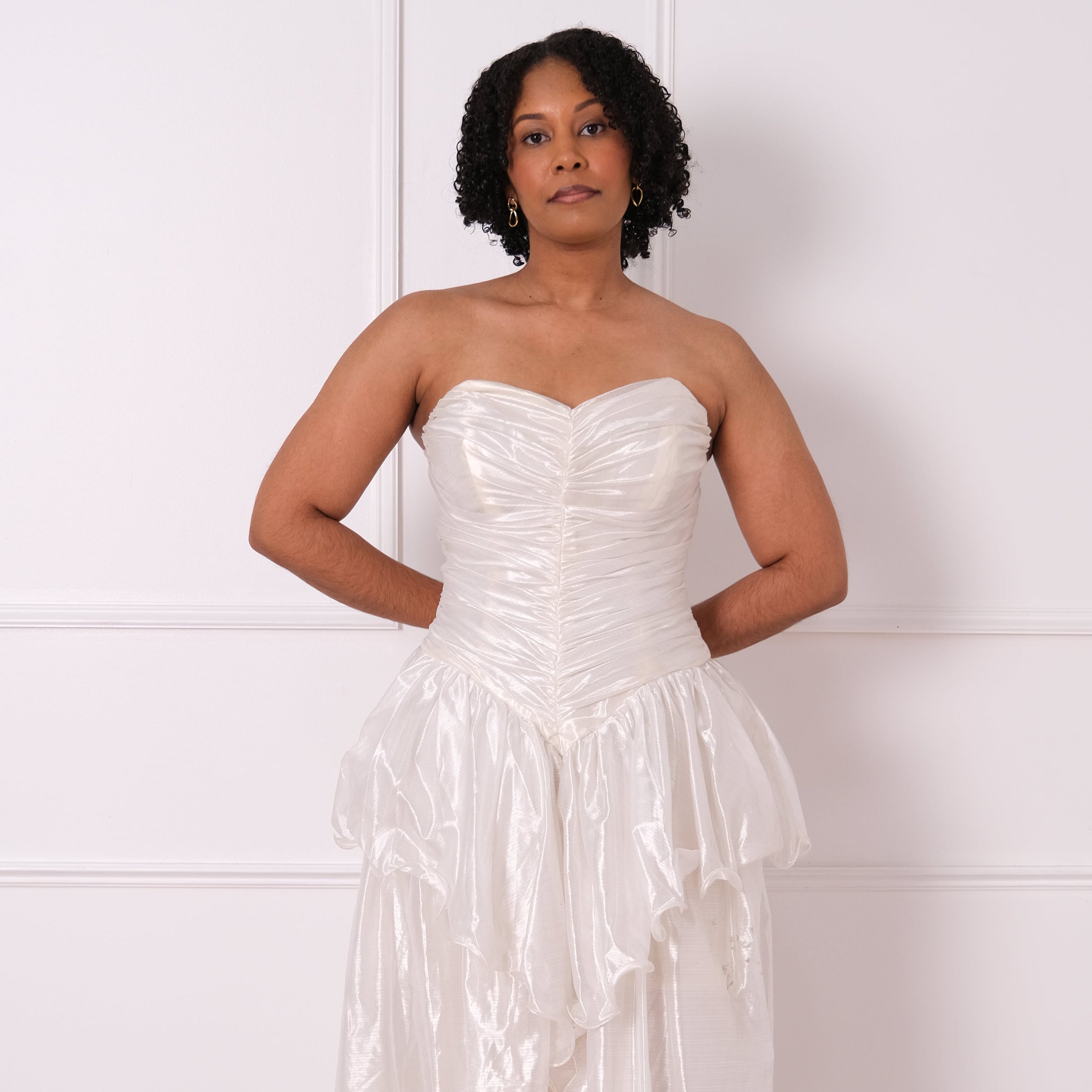 Vintage Organza Drop-Waist Gown