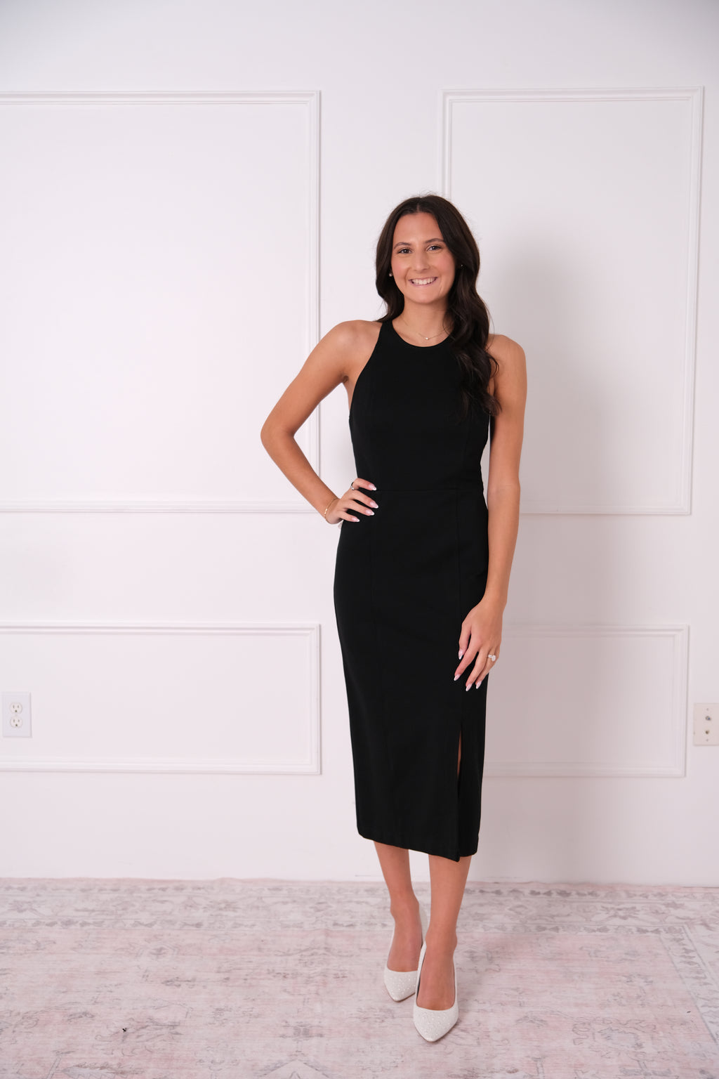 Bow-Back Midi Dress
