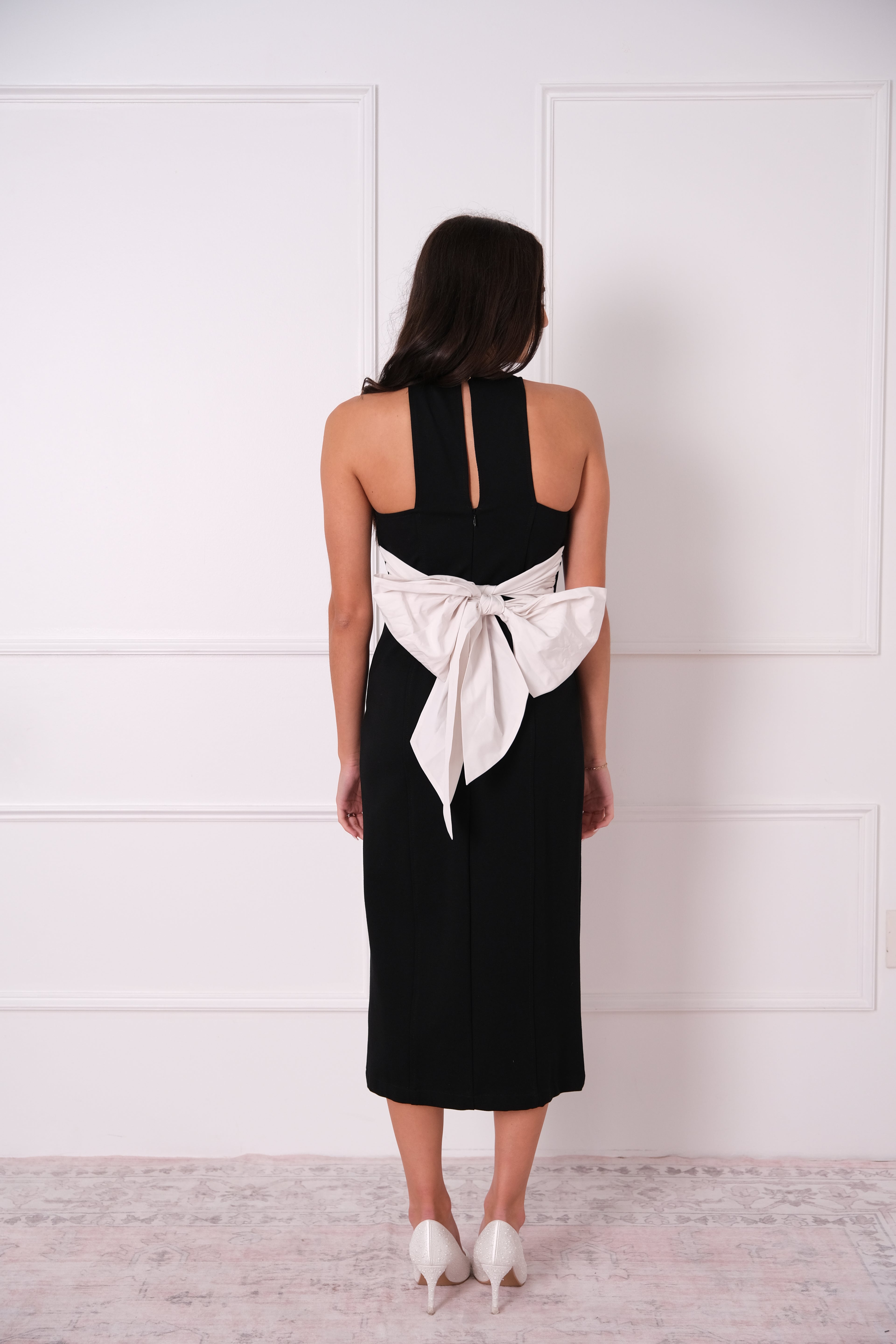 Bow-Back Midi Dress