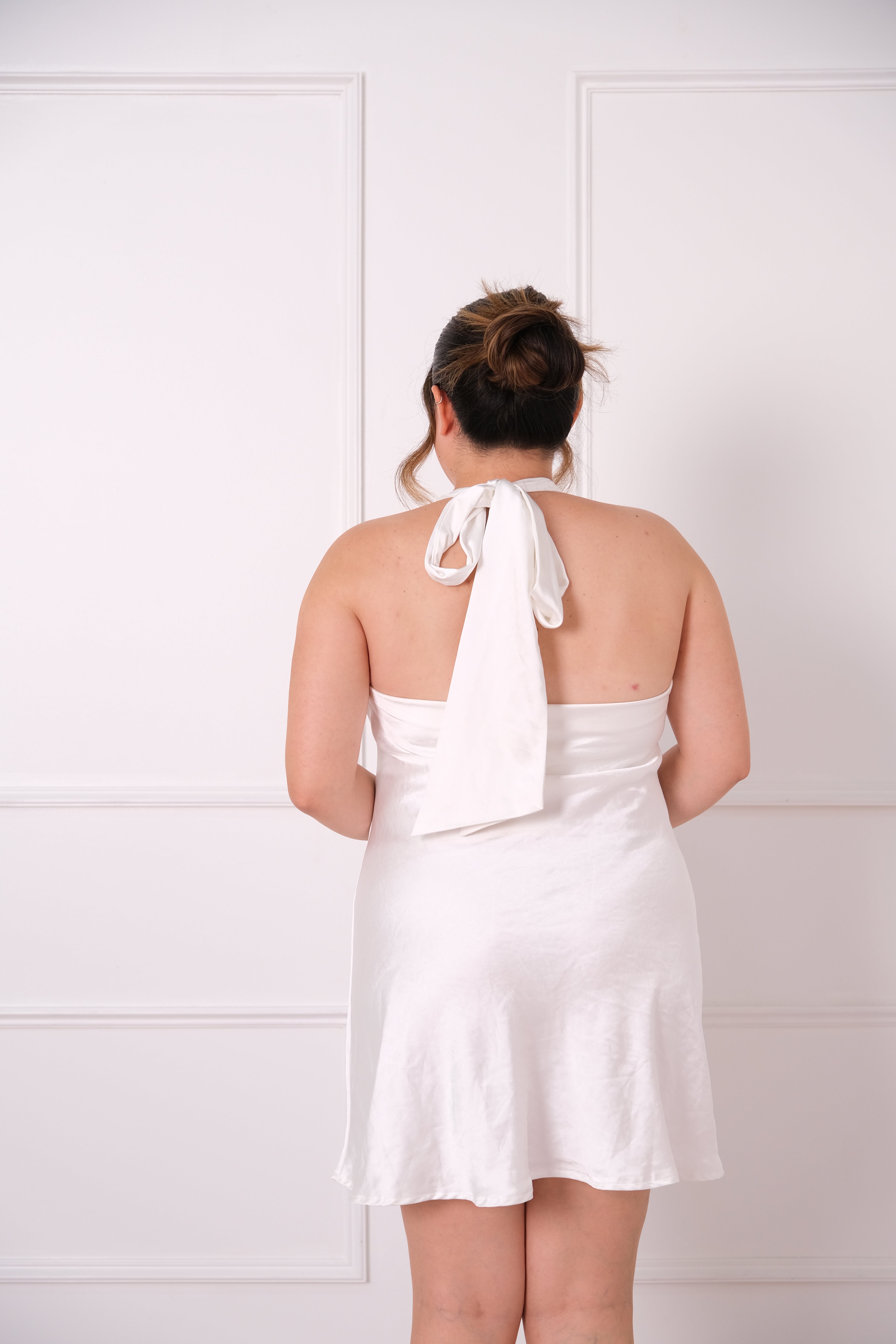 Halterneck Satin Mini