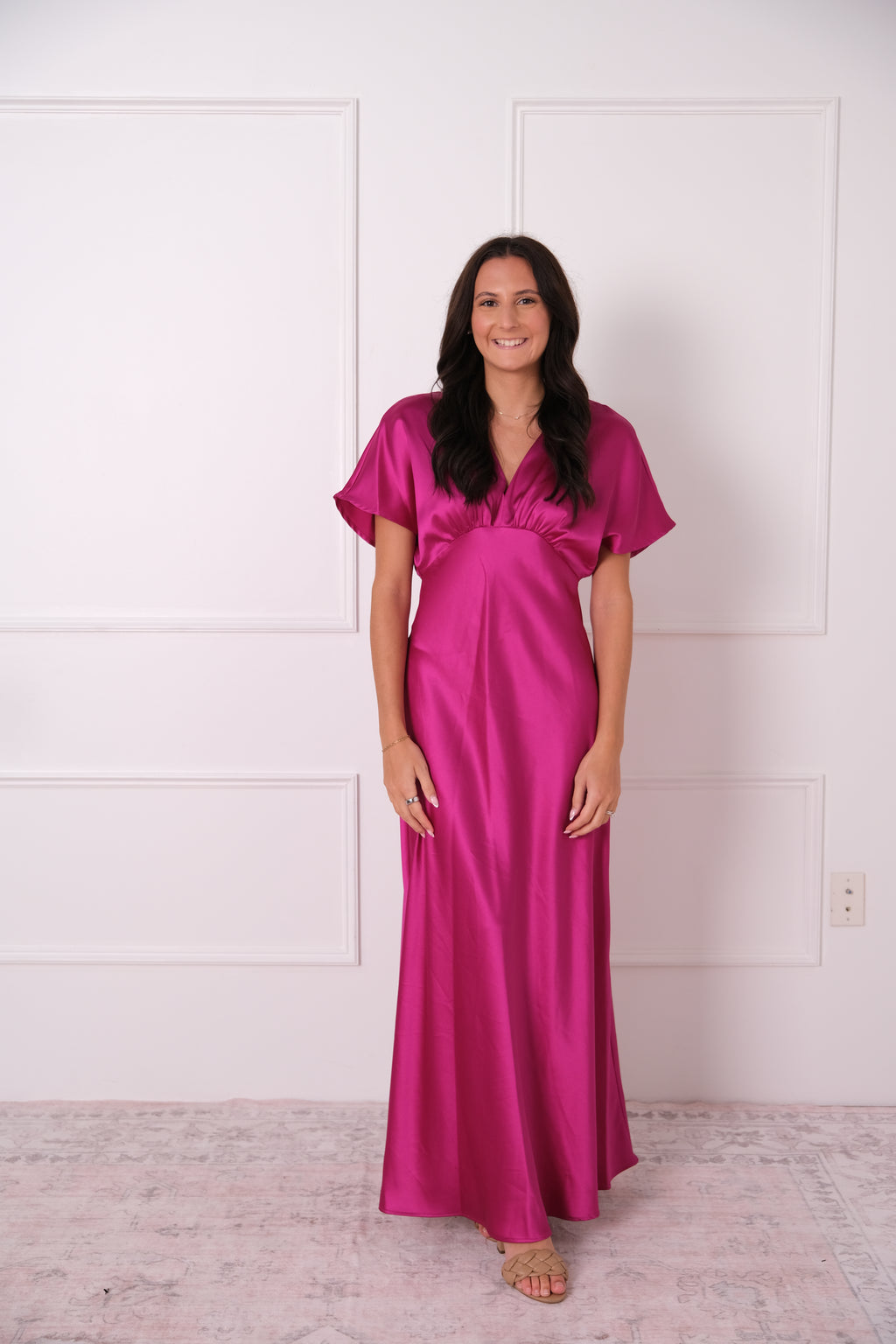 CeCe V-Neck Dolman Sleeve Maxi Dress