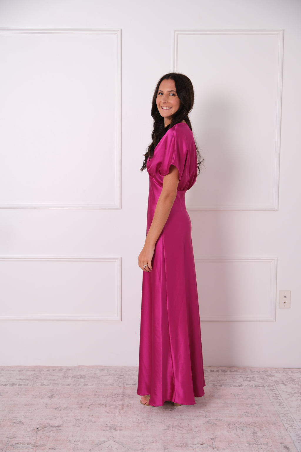 CeCe V-Neck Dolman Sleeve Maxi Dress