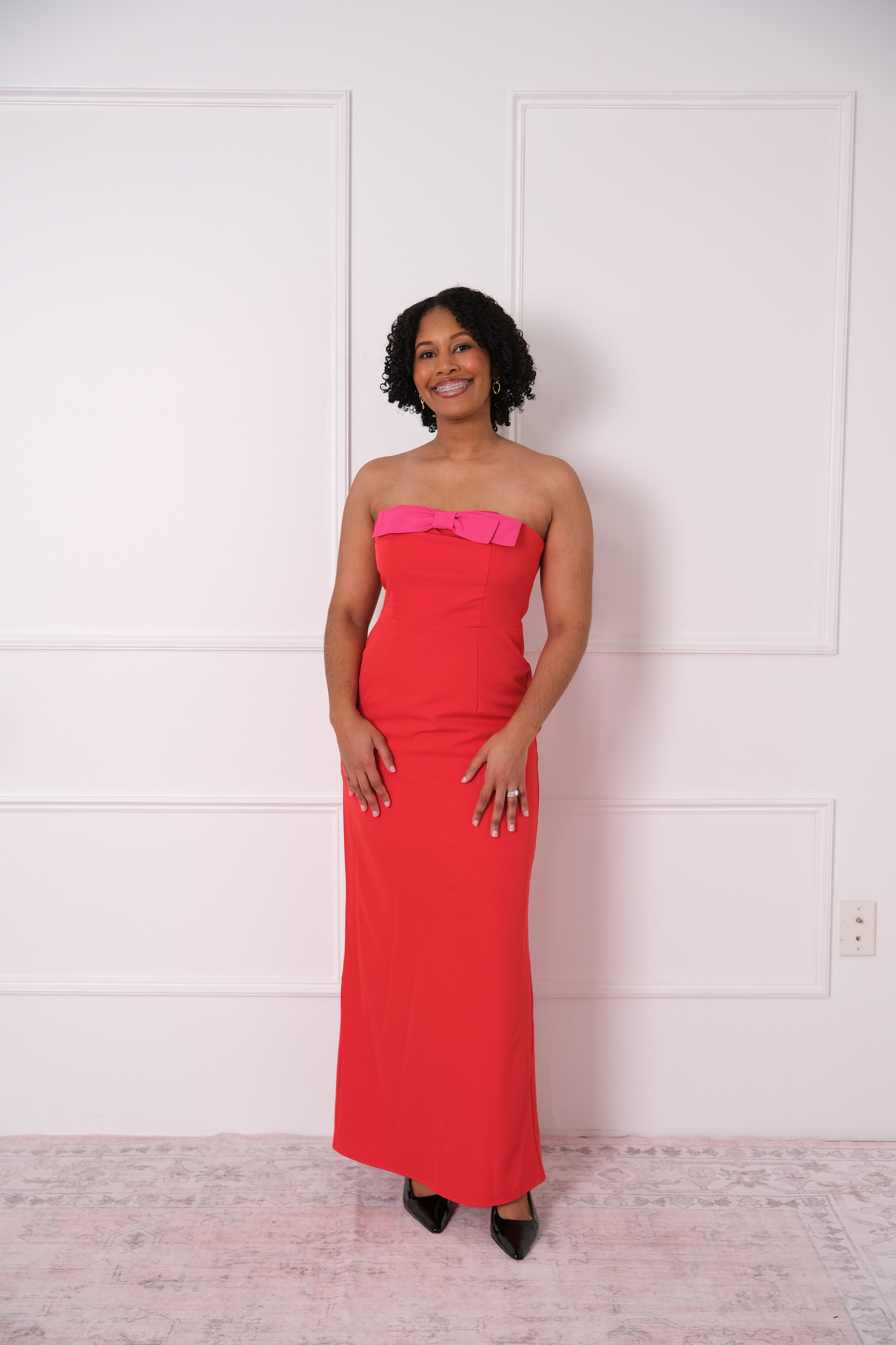 The Scarlet Bow Strapless Maxi