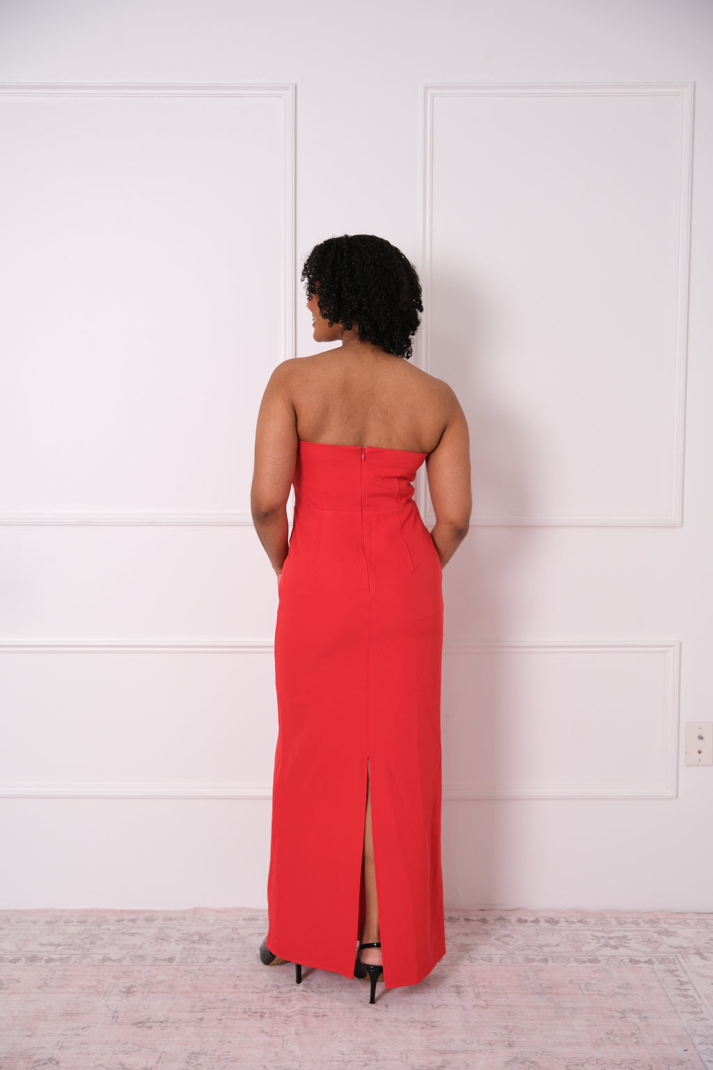 The Scarlet Bow Strapless Maxi