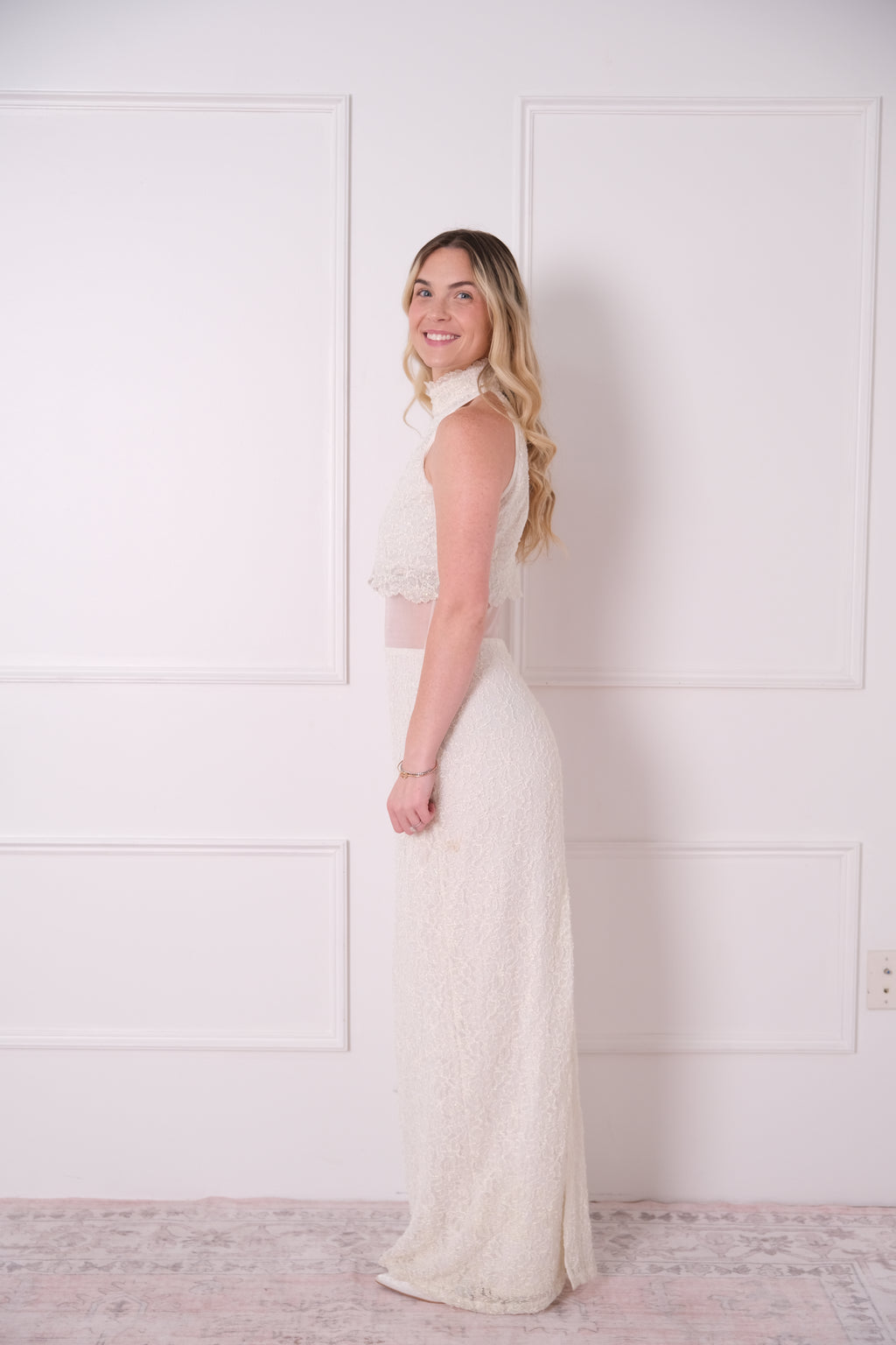 Timeless Lace Cutout Gown