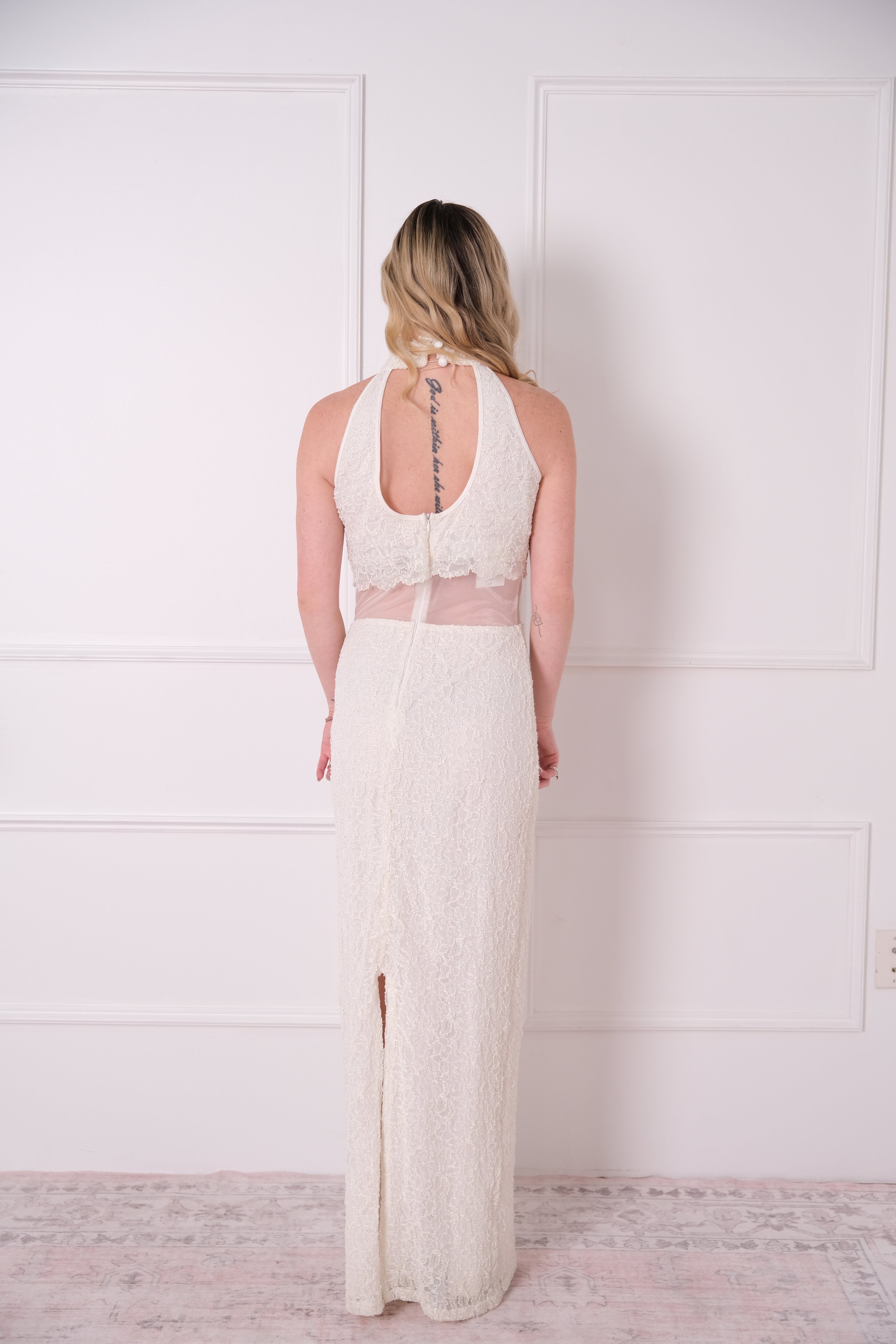 Timeless Lace Cutout Gown