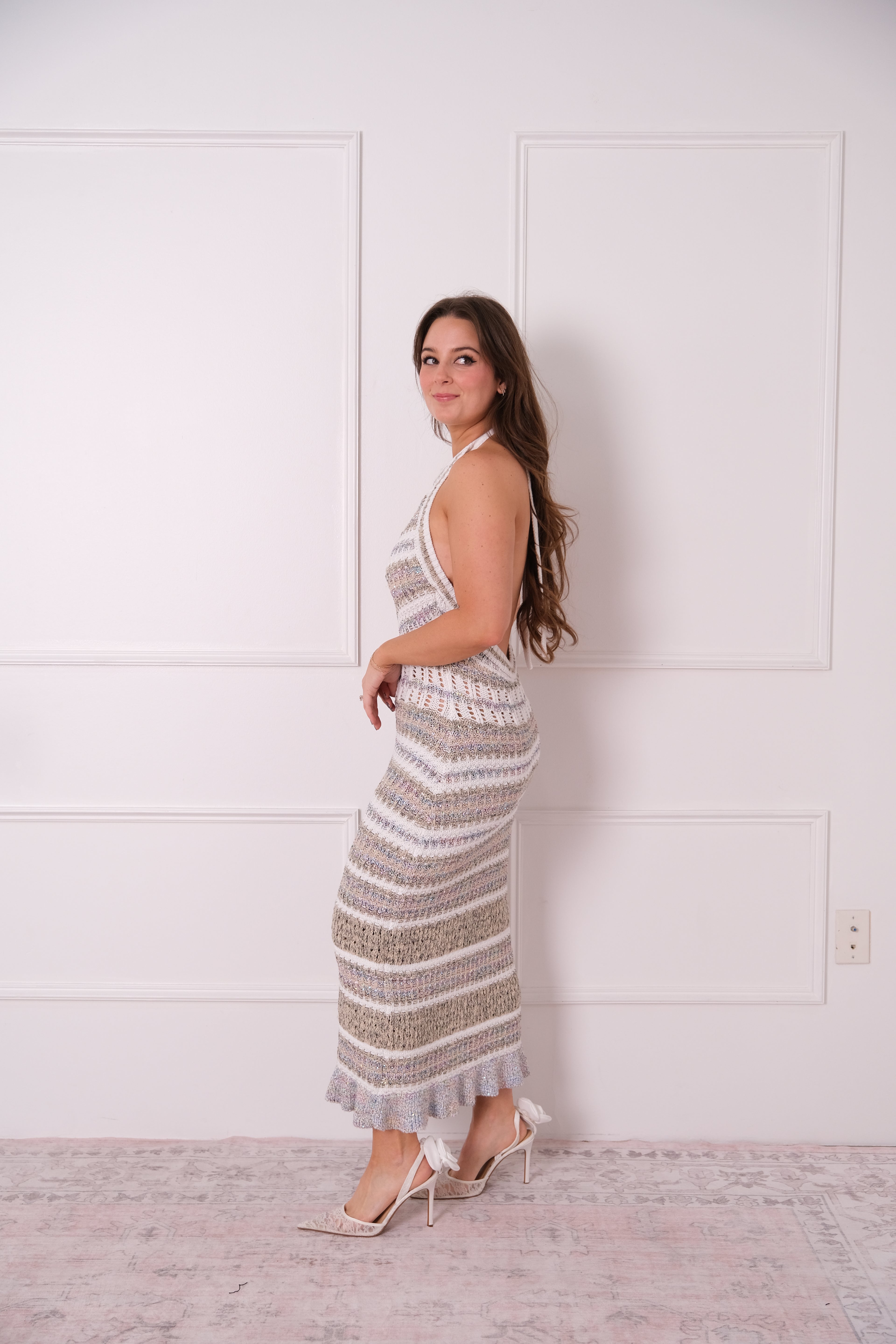 Golden Hour Halter Knit Maxi