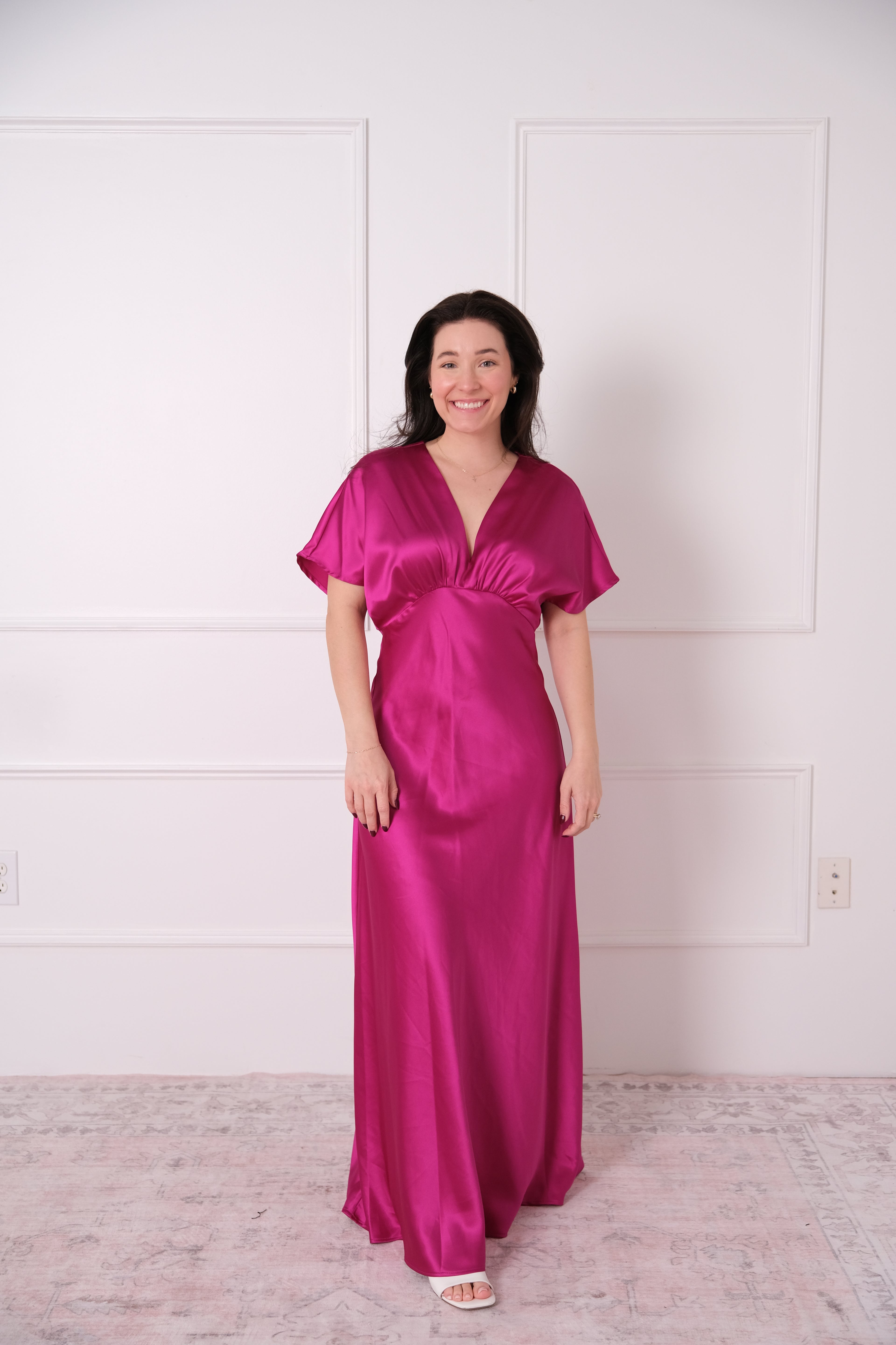 CeCe V-Neck Dolman Sleeve Maxi Dress