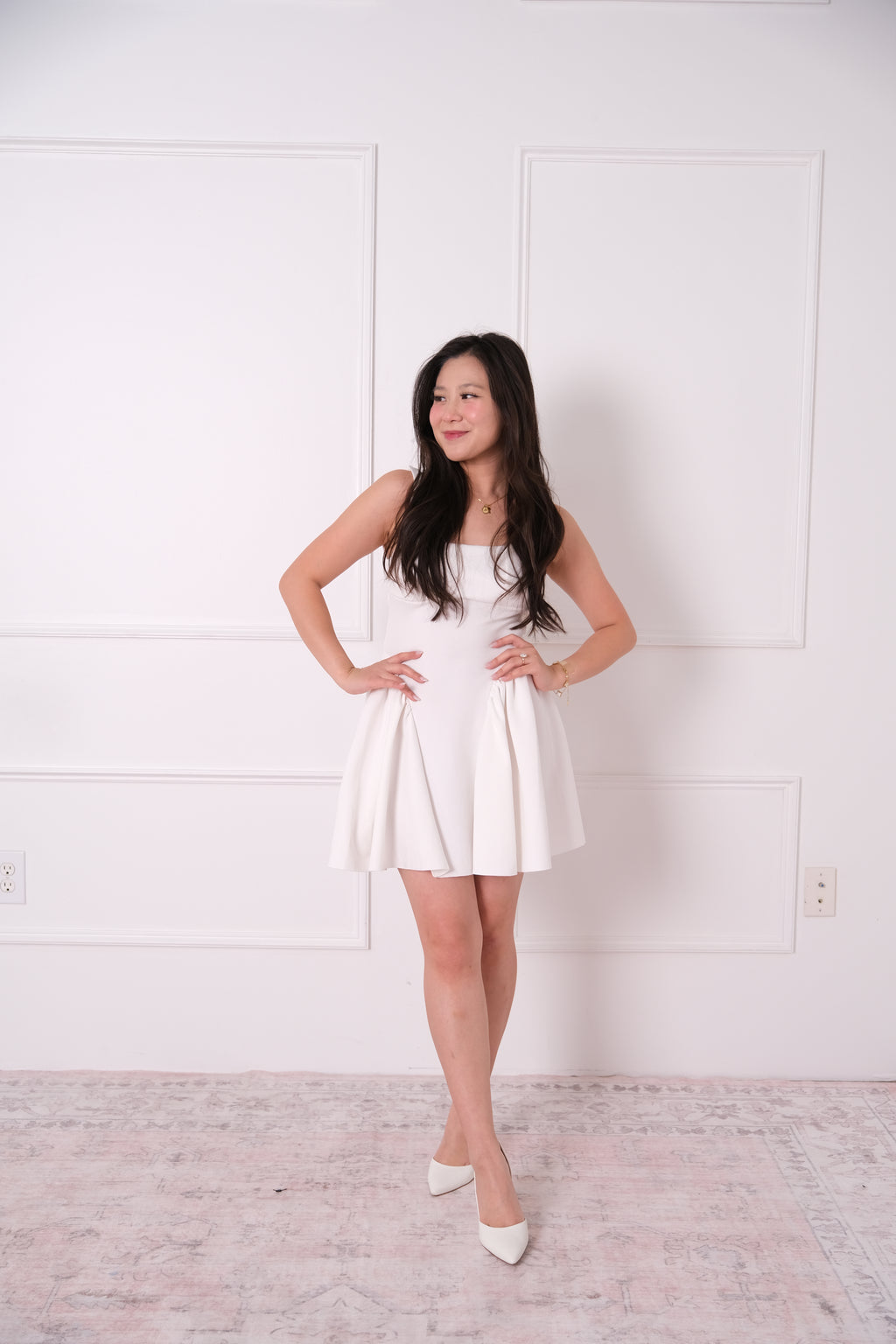 White Tie-Back Mini