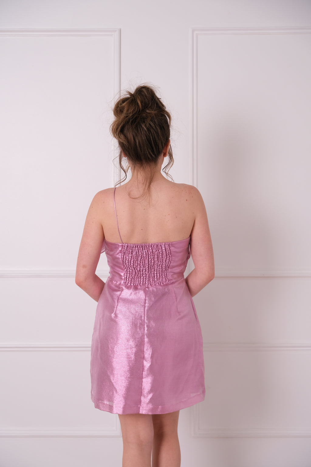 Metallic One Shoulder Mini
