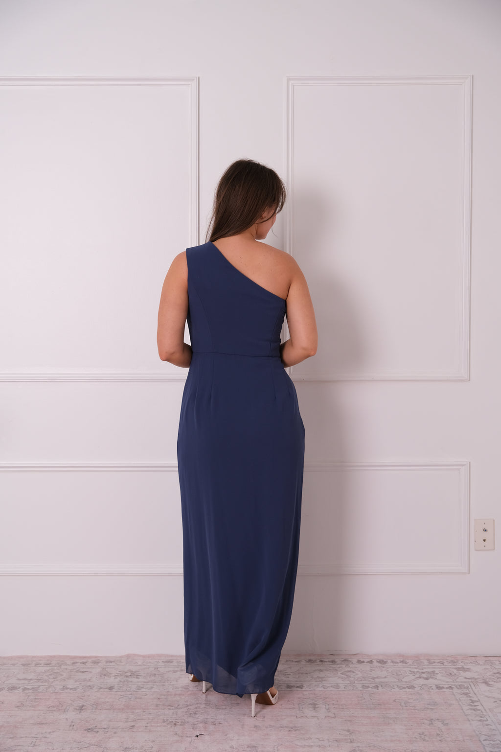 Midnight Muse One-Shoulder Chiffon Gown