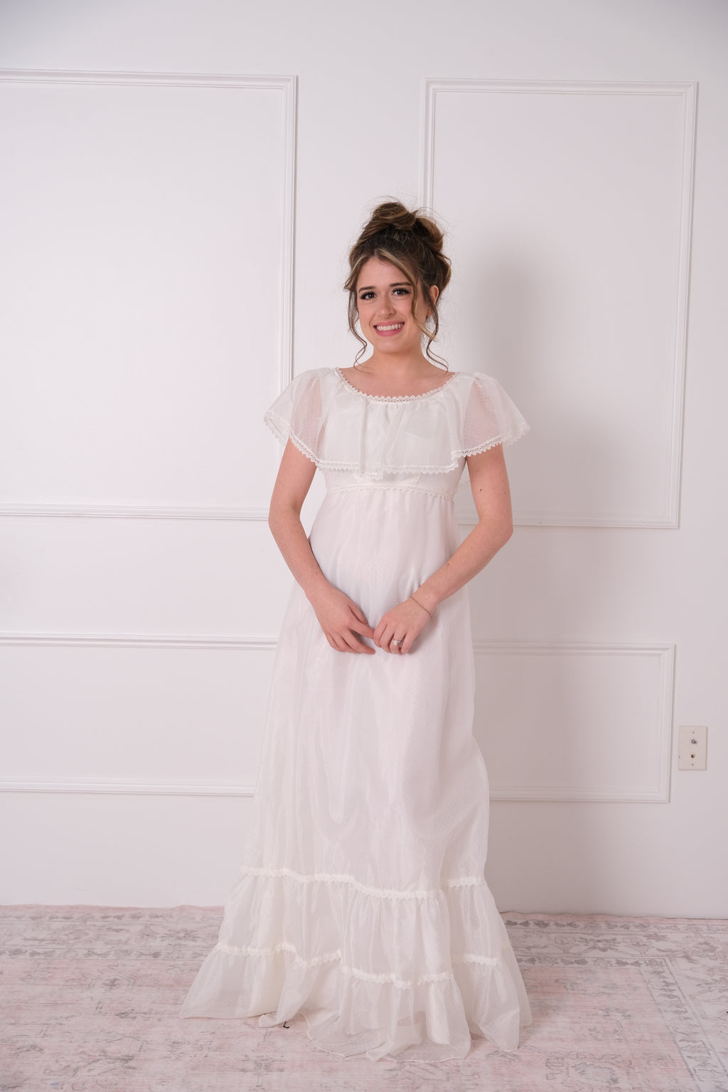Vintage Whisper Tiered Maxi Dress