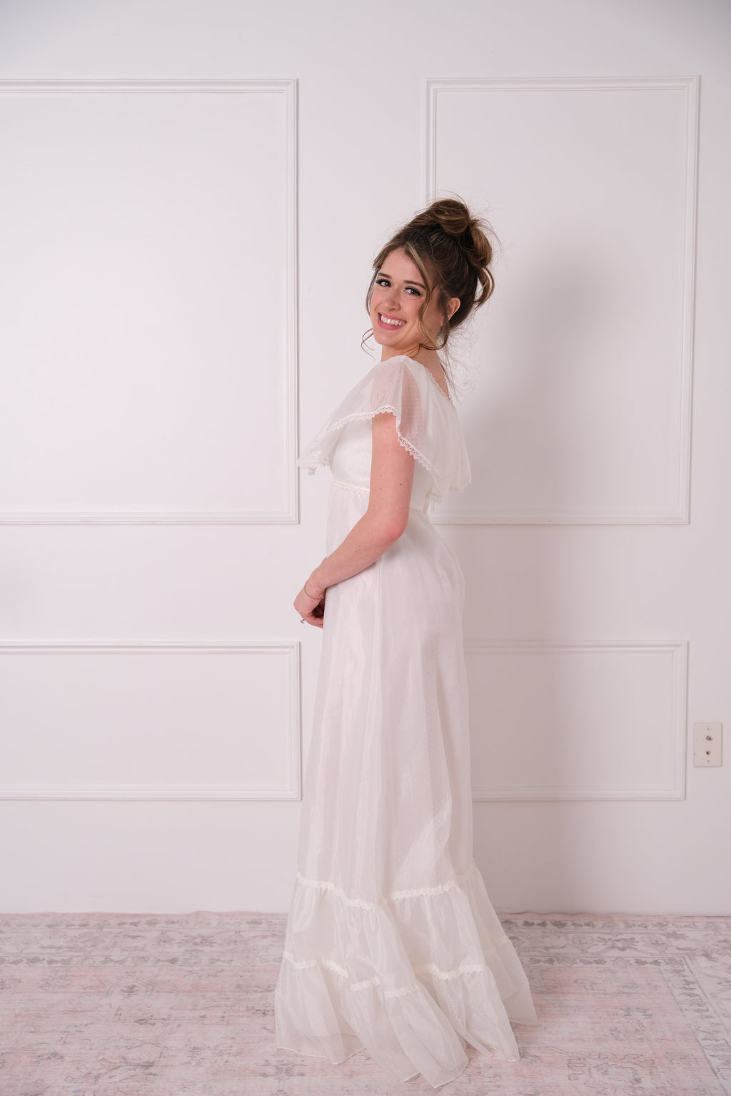Vintage Whisper Tiered Maxi Dress