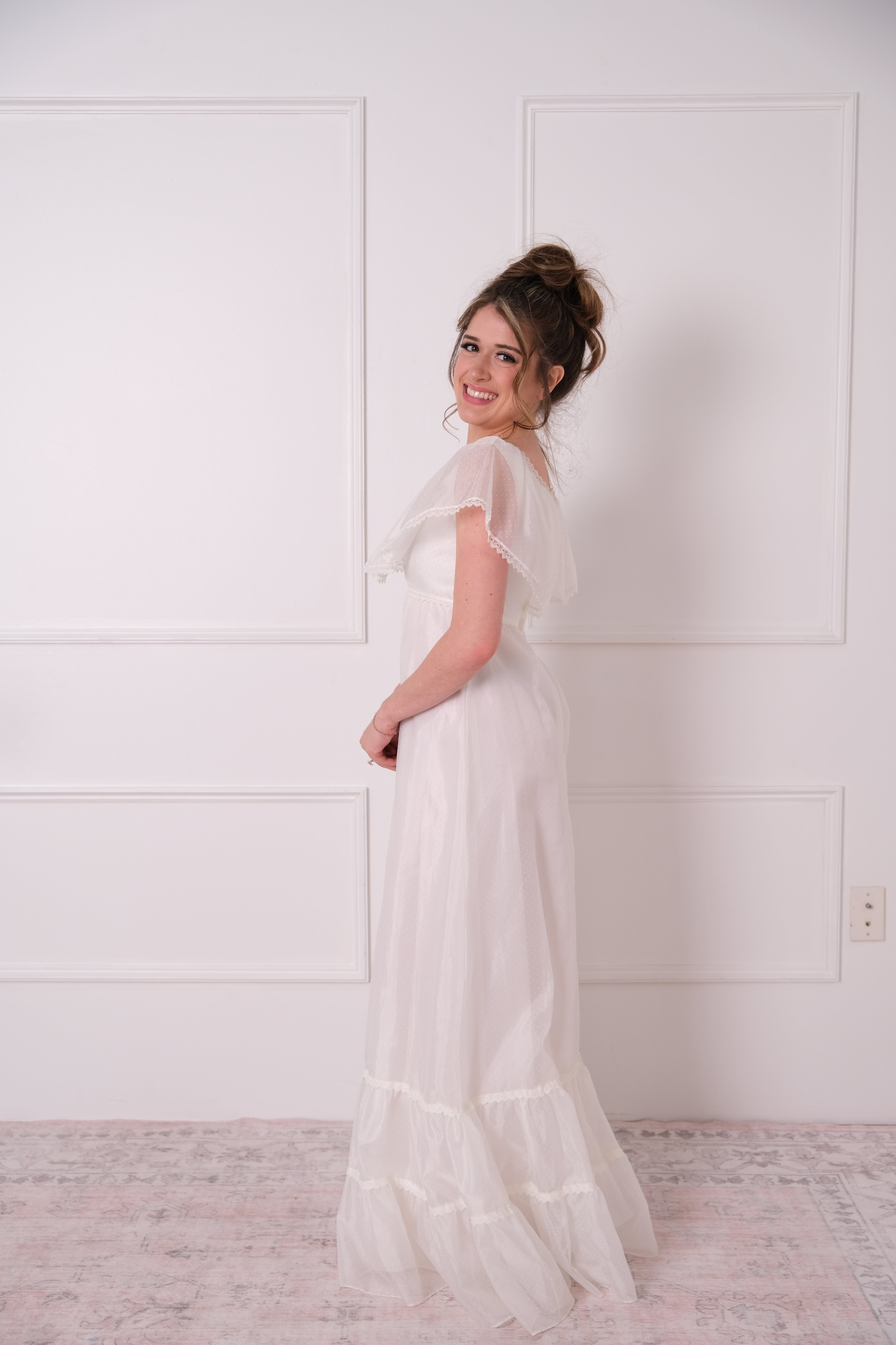 Vintage Whisper Tiered Maxi Dress