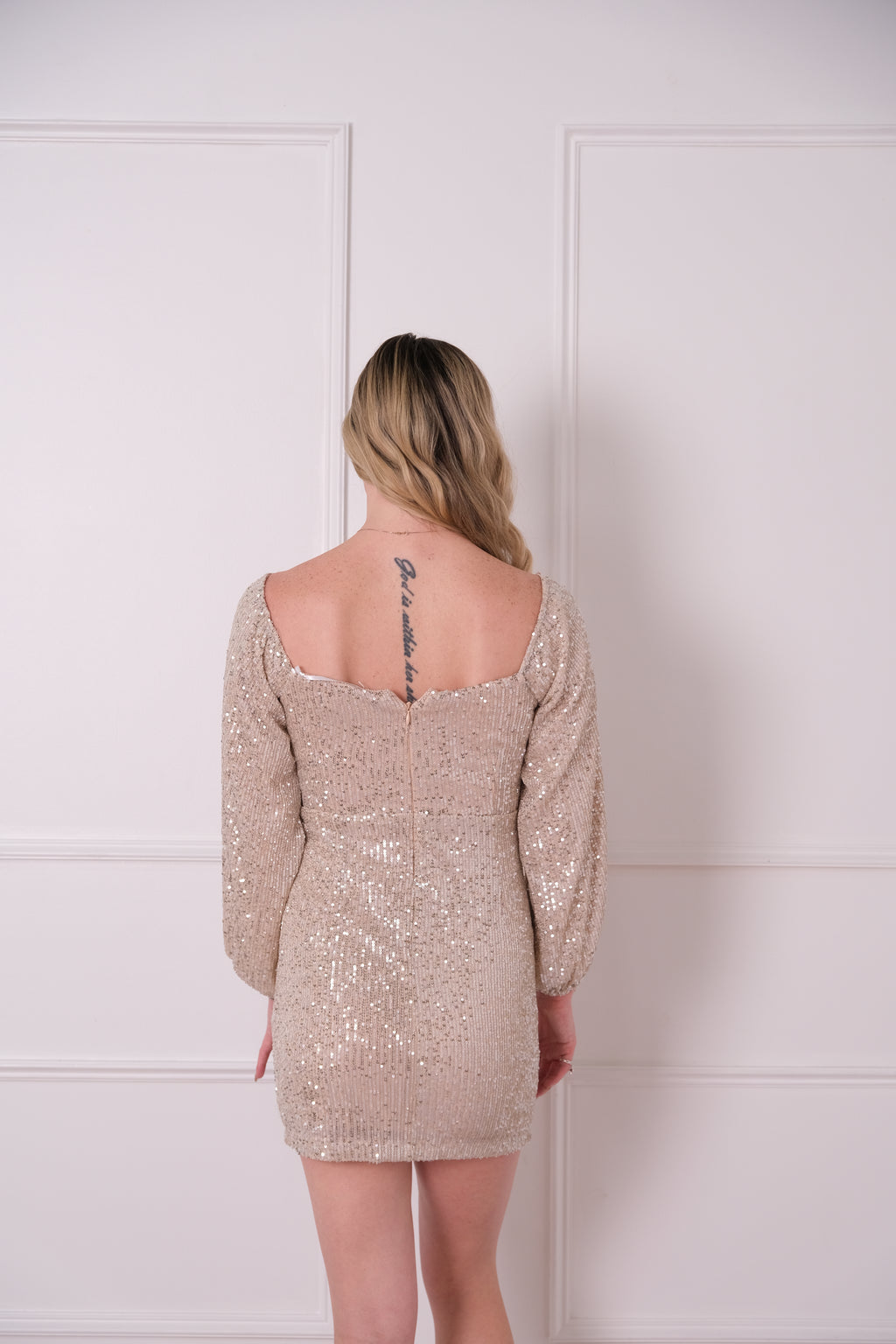 Champagne After Sunset Mini Dress