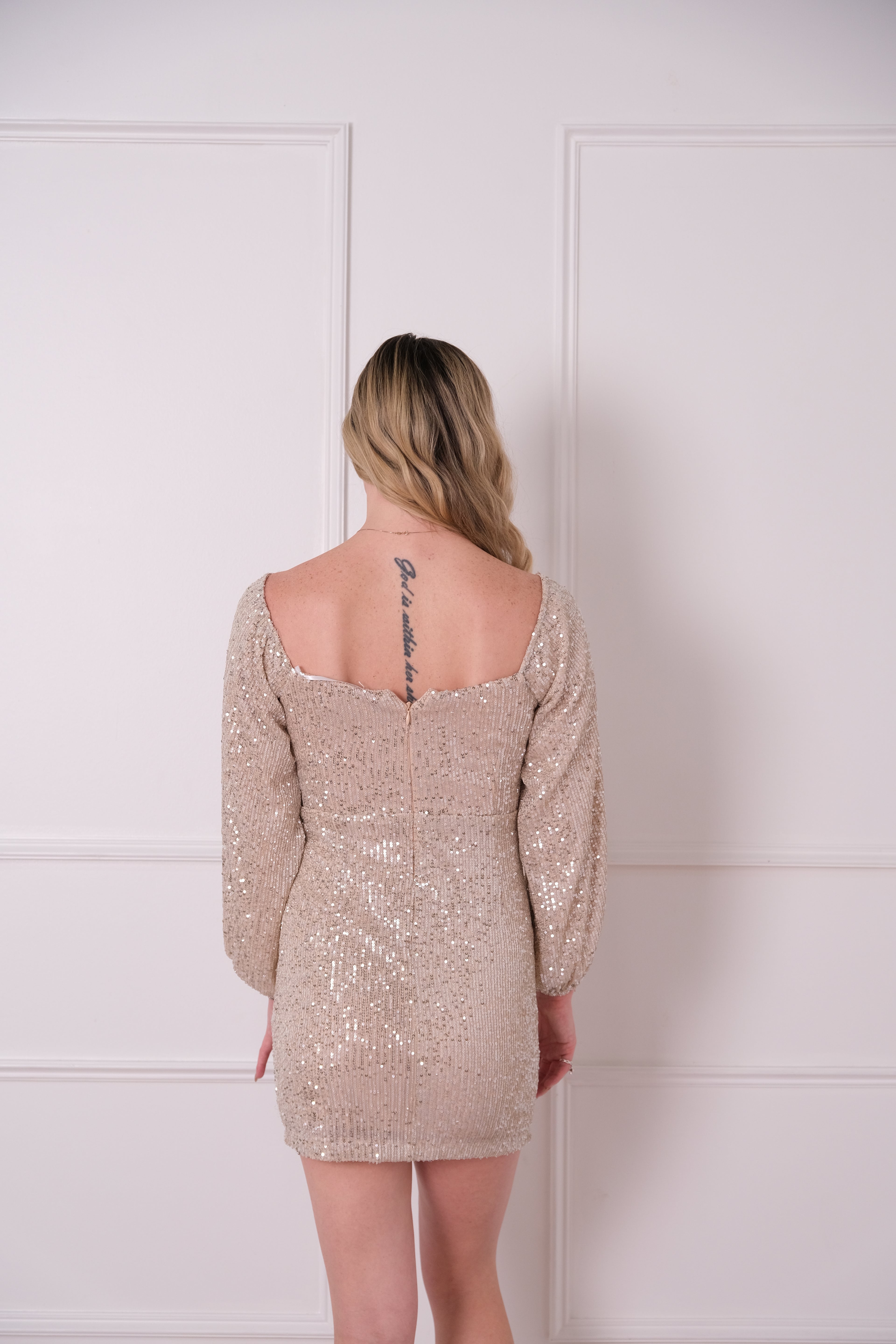 Champagne After Sunset Mini Dress