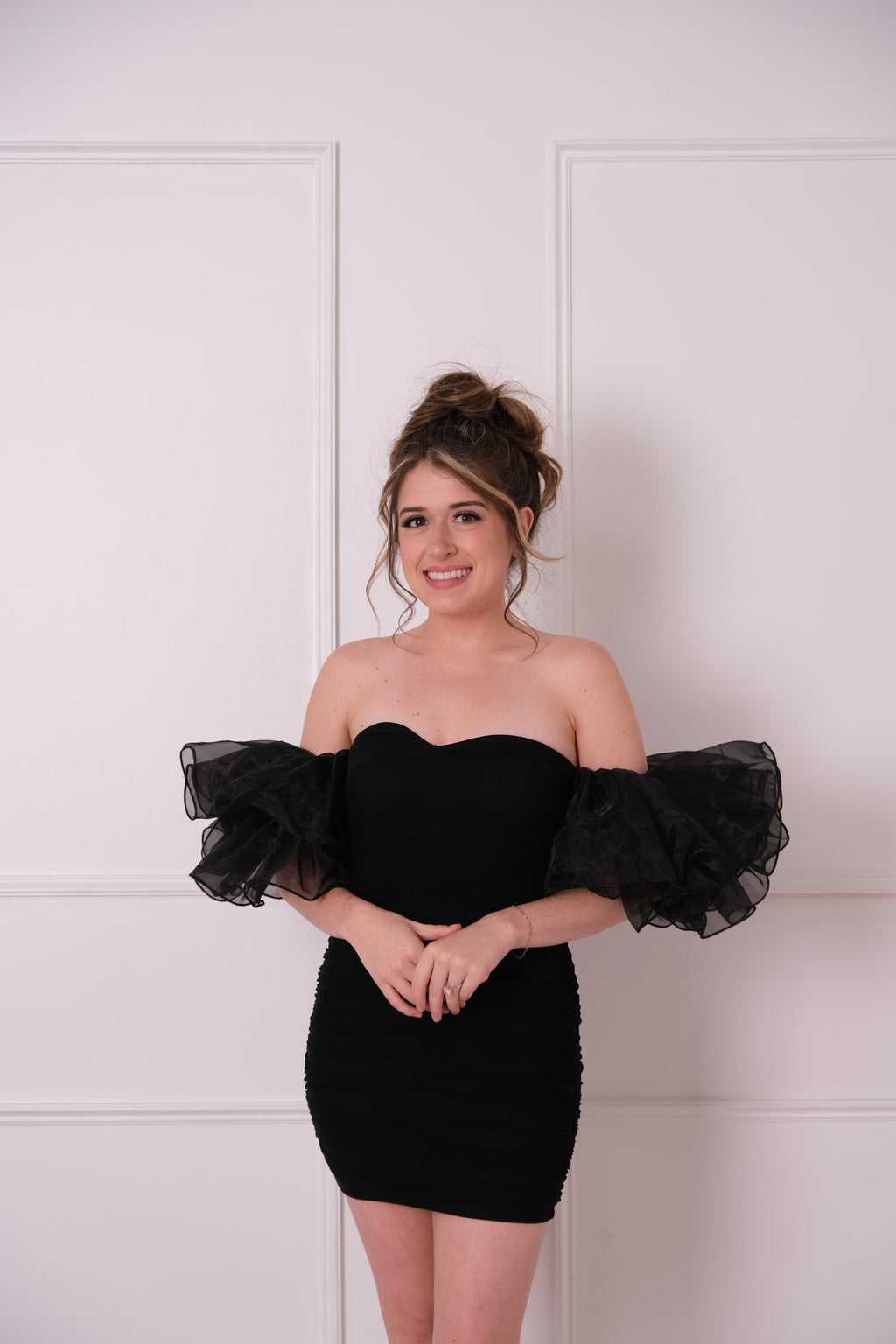 Midnight Muse Off-the-Shoulder Mini