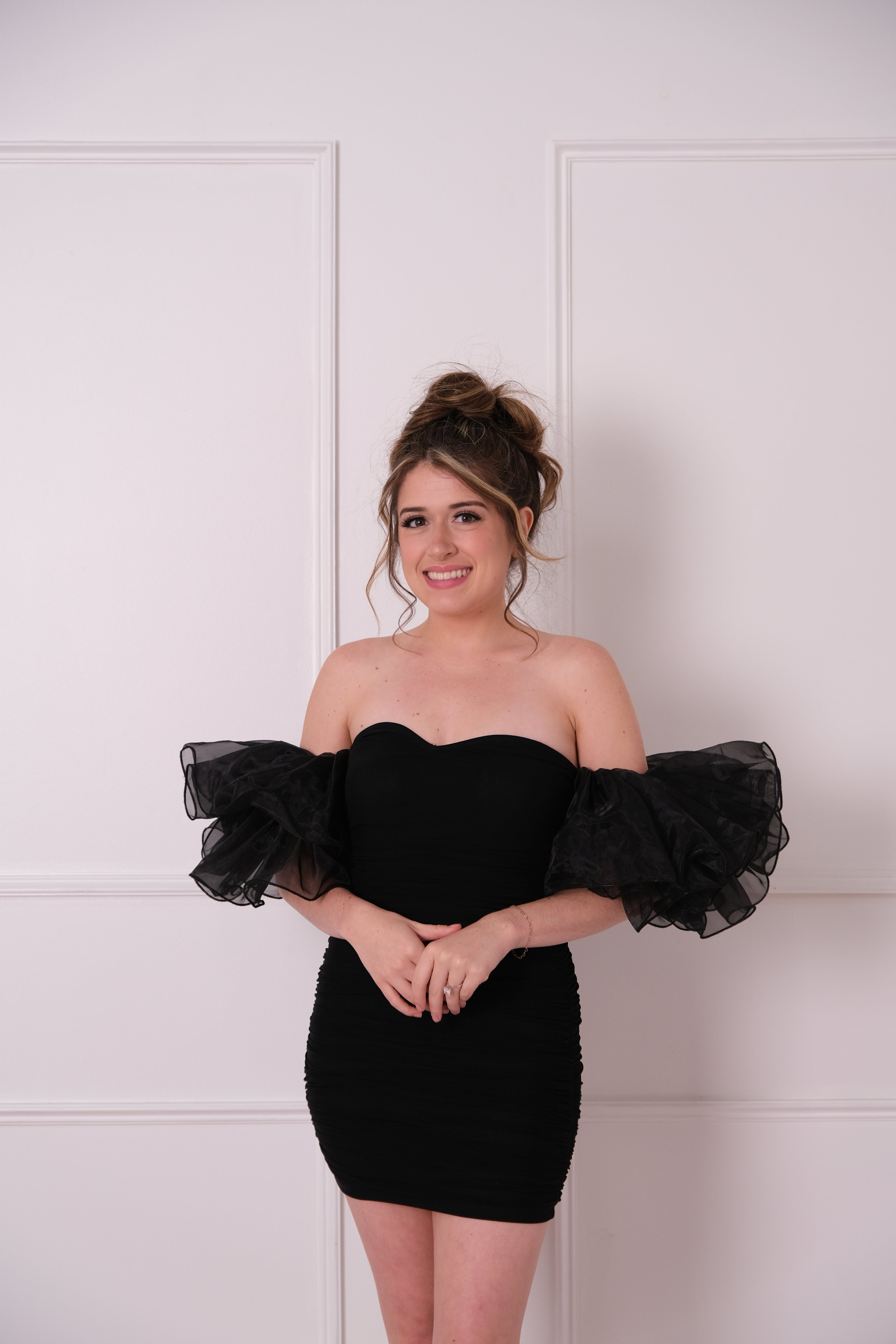 Midnight Muse Off-the-Shoulder Mini