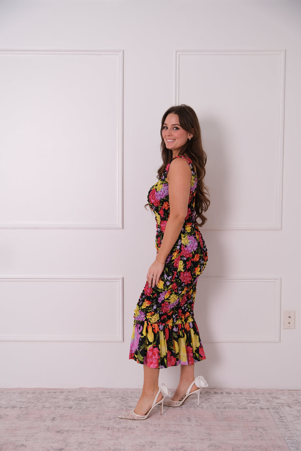 Garden Party Pebble Smocked Dress