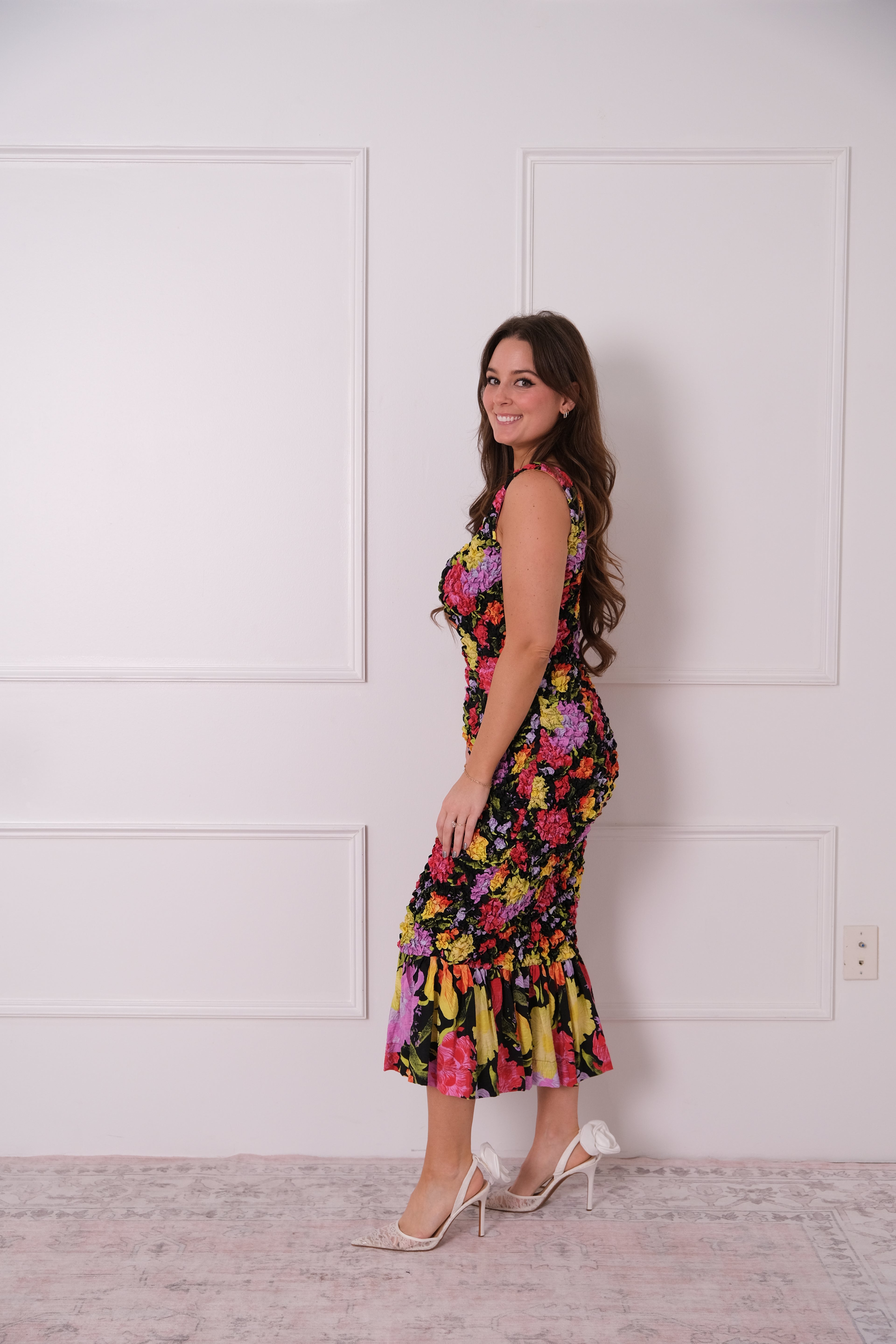 Garden Party Pebble Smocked Dress