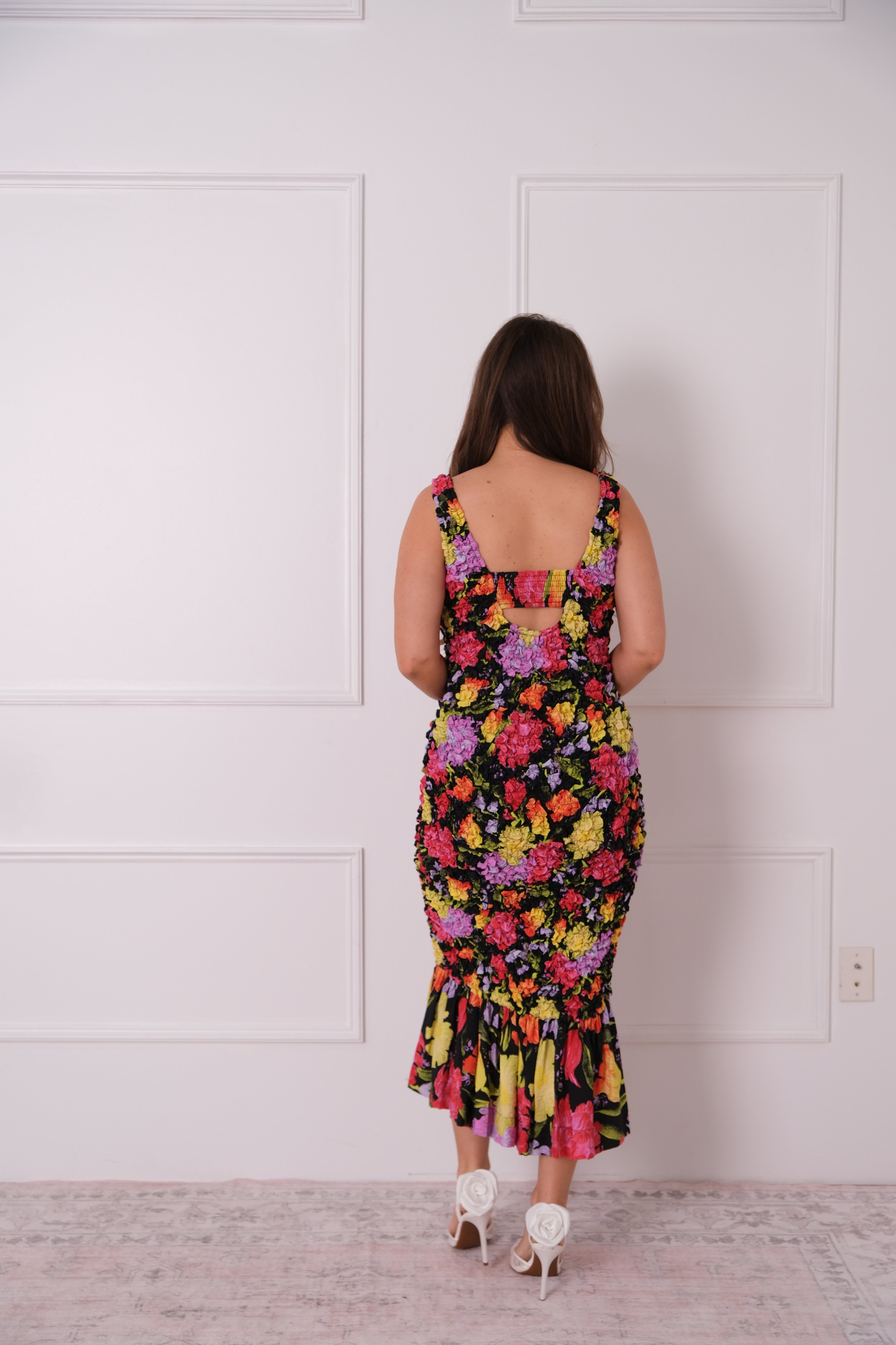 Garden Party Pebble Smocked Dress