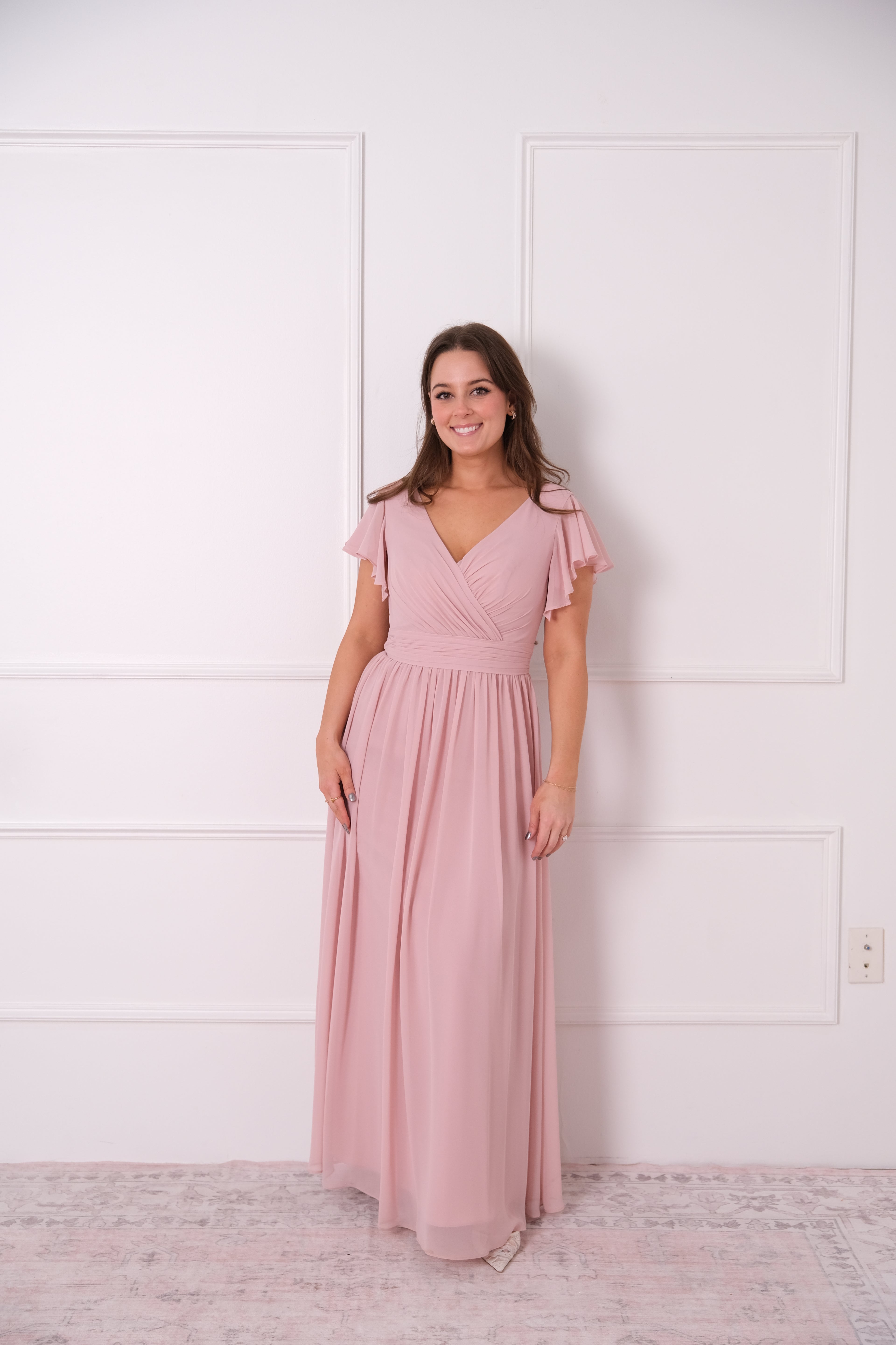 Blush Breeze Chiffon Gown