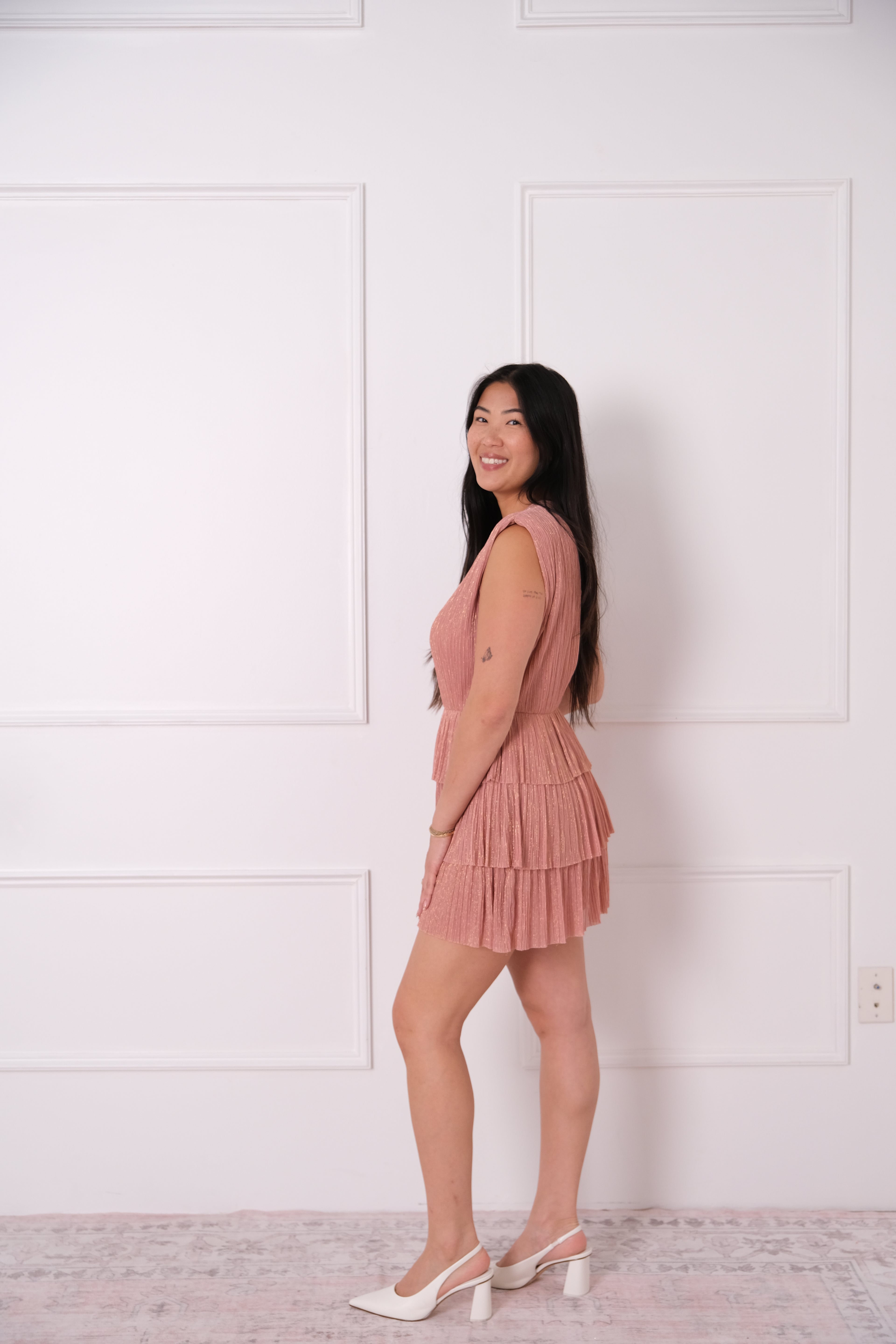 Rose Gold Tiered Shimmer Mini