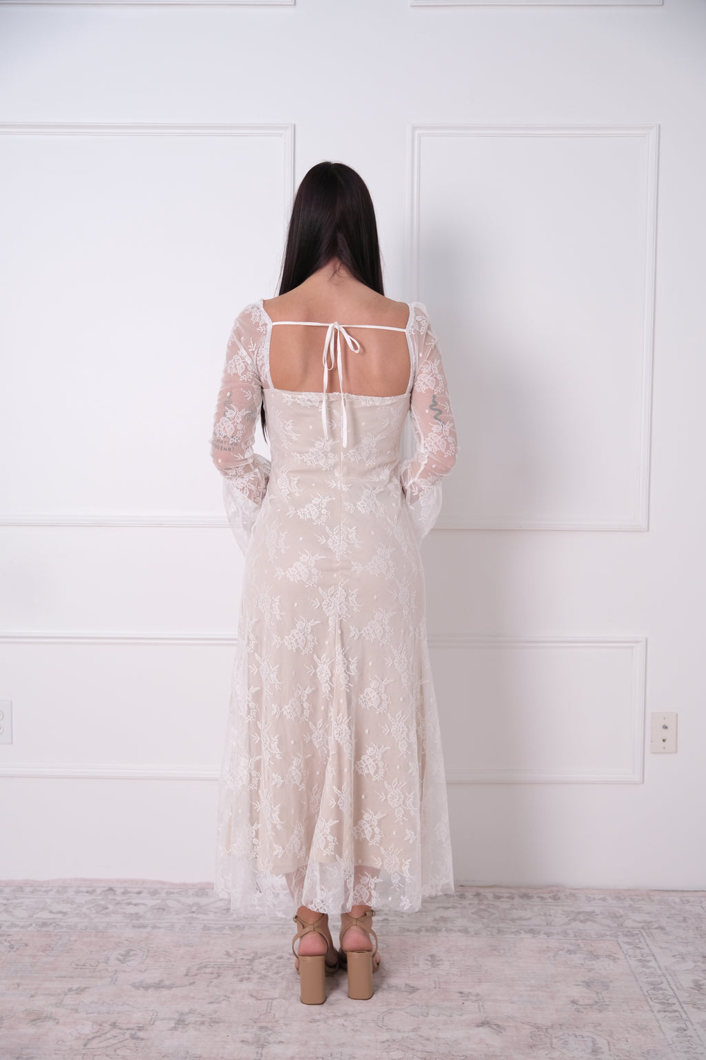 Delilah Floral Long Sleeve Lace Maxi