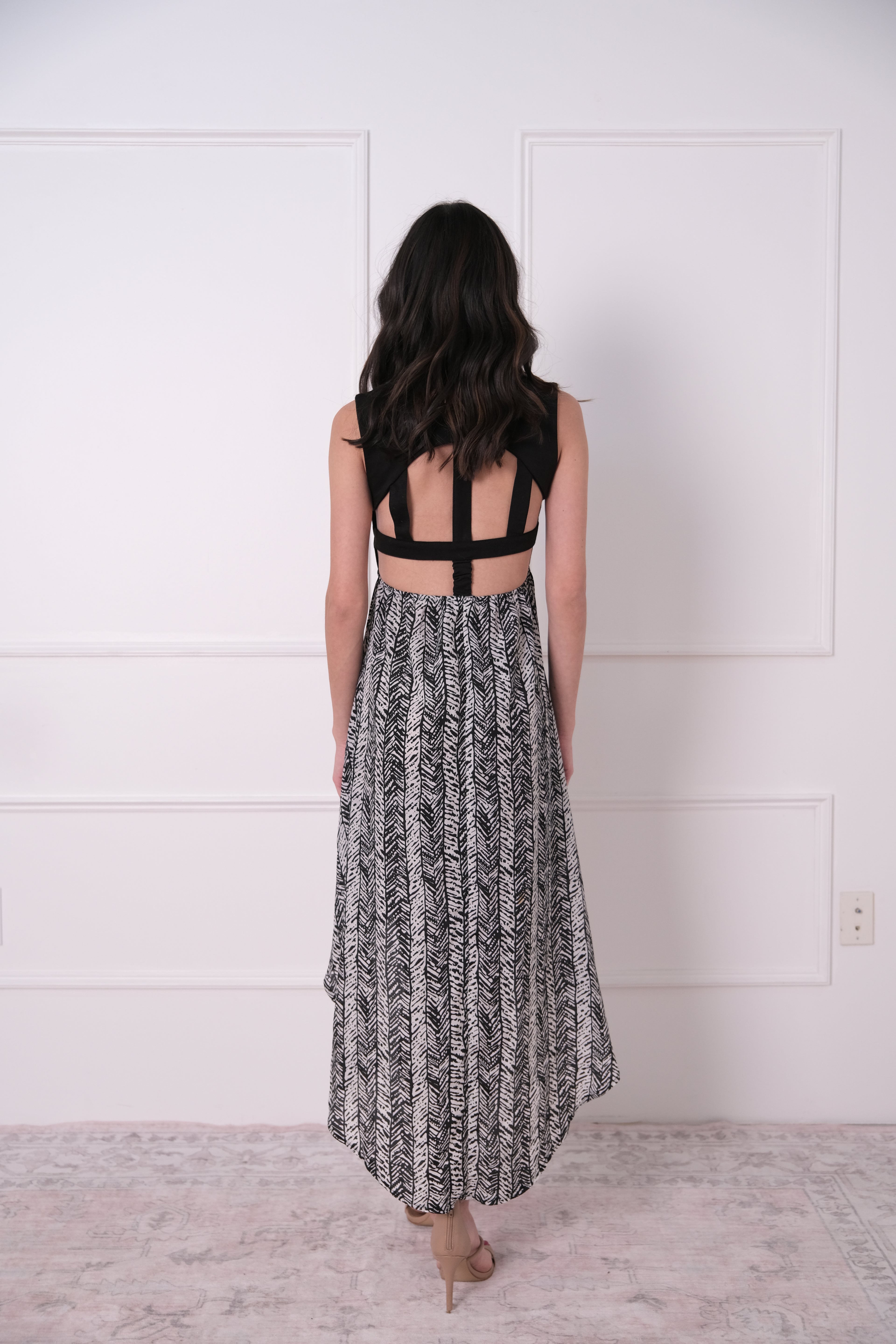 Y2K Cutout High-Low Dress